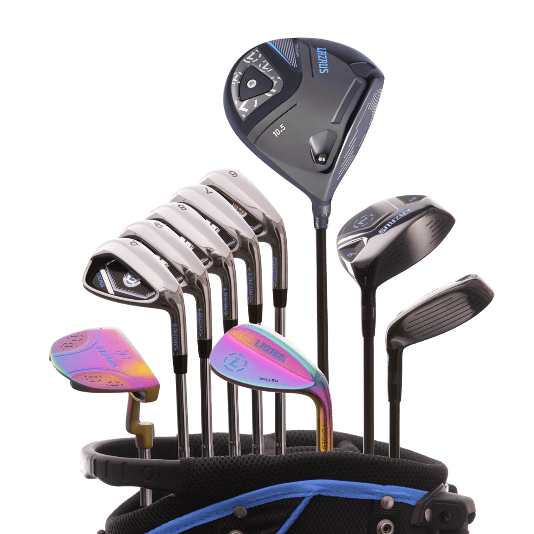 Lazrus Golf 11 pc Set - LAZ2 Driver, 3W, 4H, 6-PW Irons, 52° Wedge, Putter & Bag