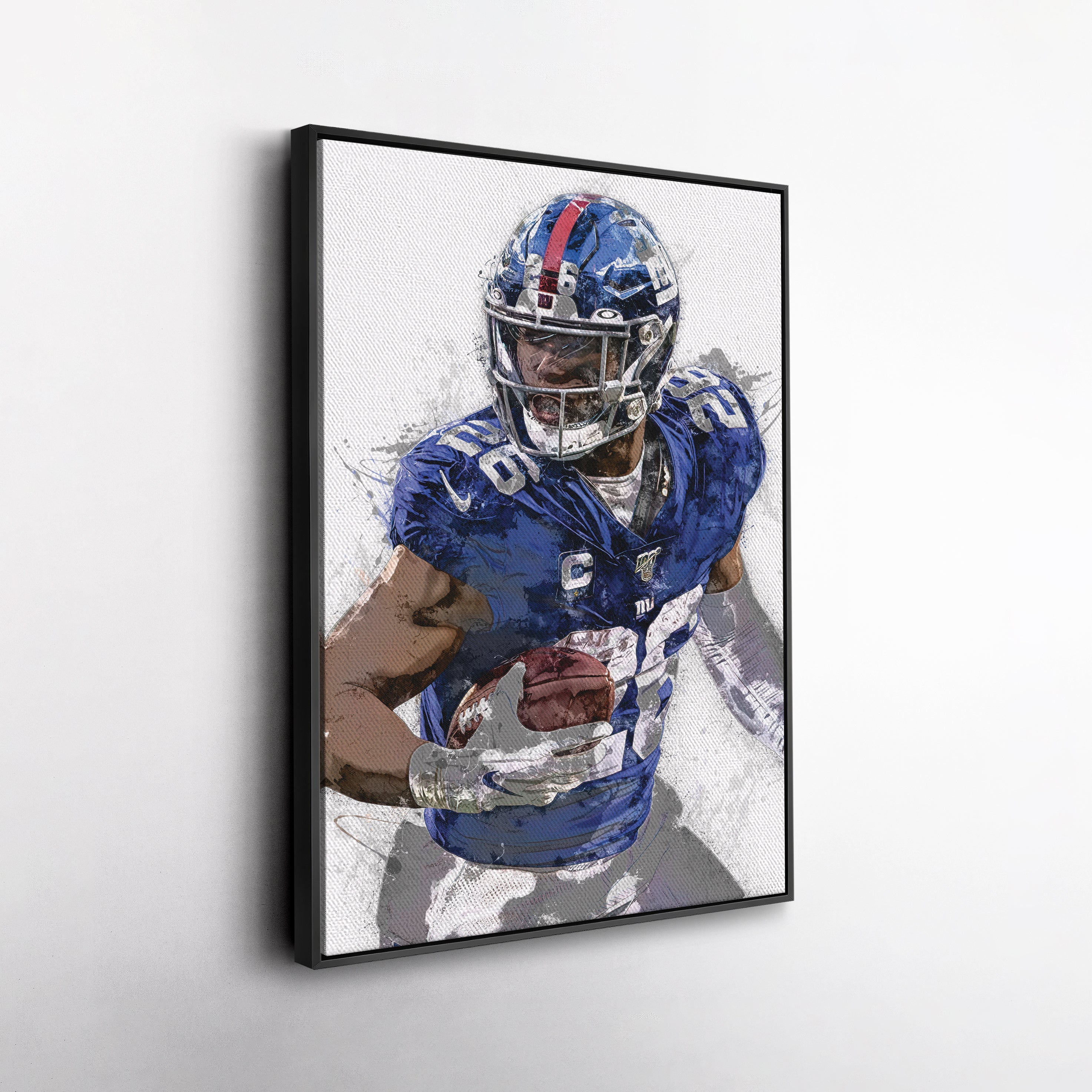 New York Giants Saquon Barkley Canvas Wall Decor