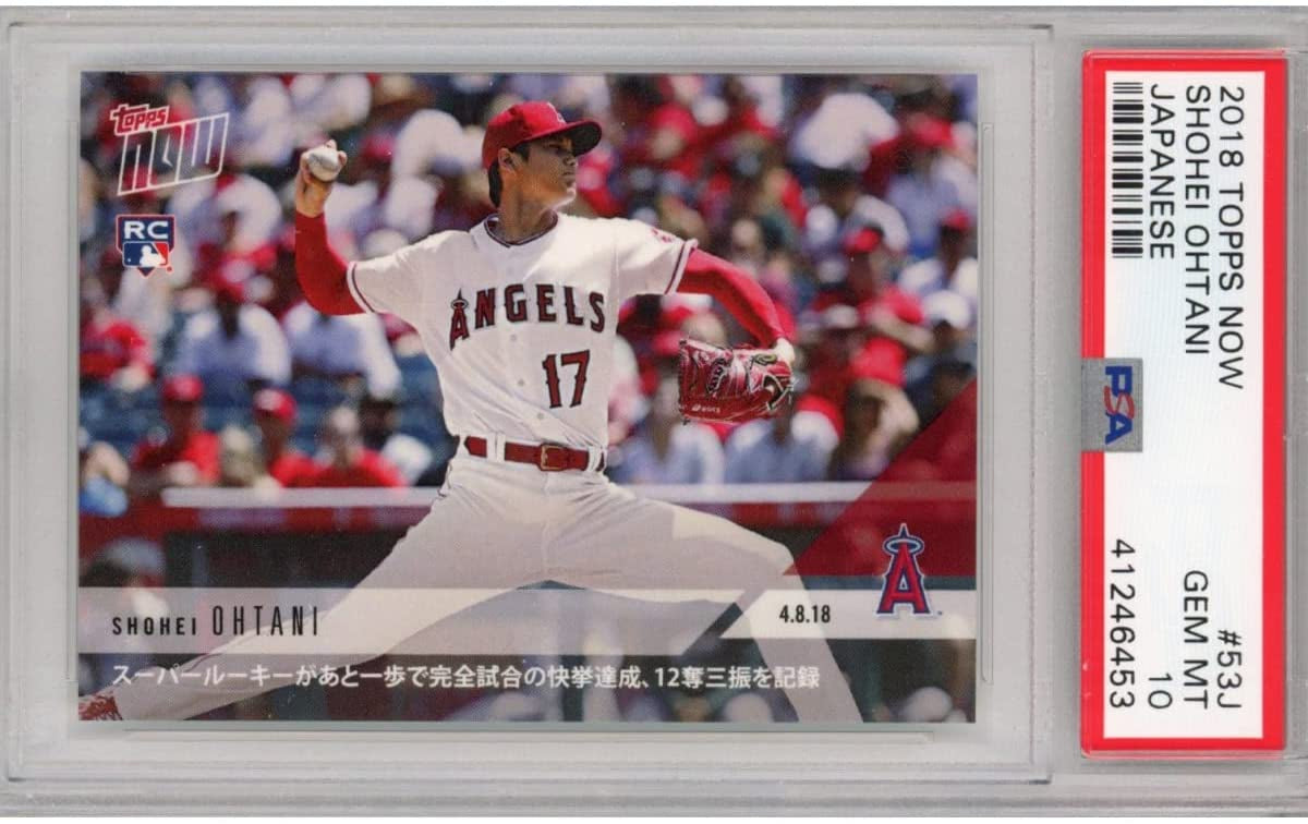Graded Mint 2018 Topps Now Anaheim Angels Shohei Ohtani Rookie Baseball Card