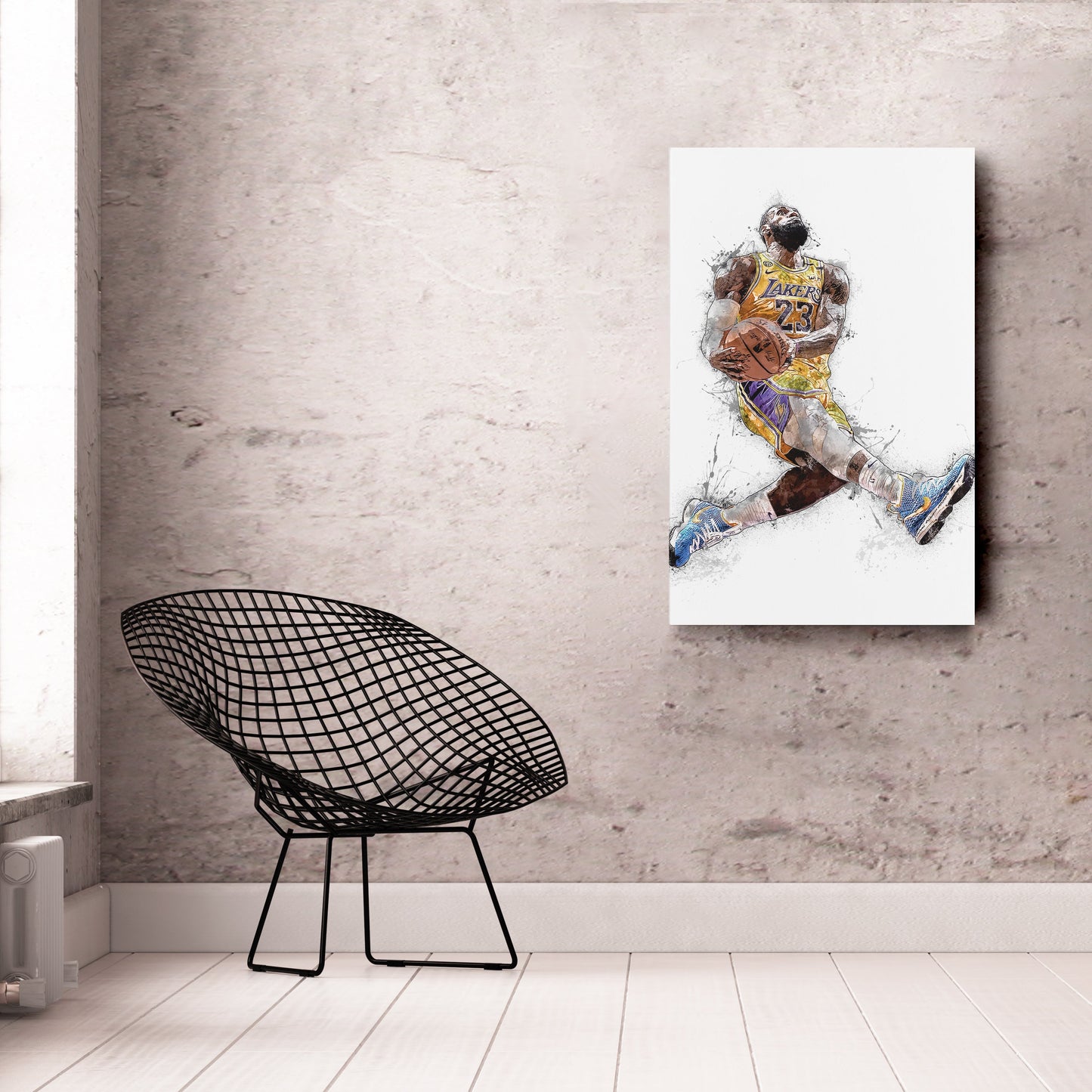 LeBron James Dunk Canvas Art – Los Angeles Lakers Wall Decor