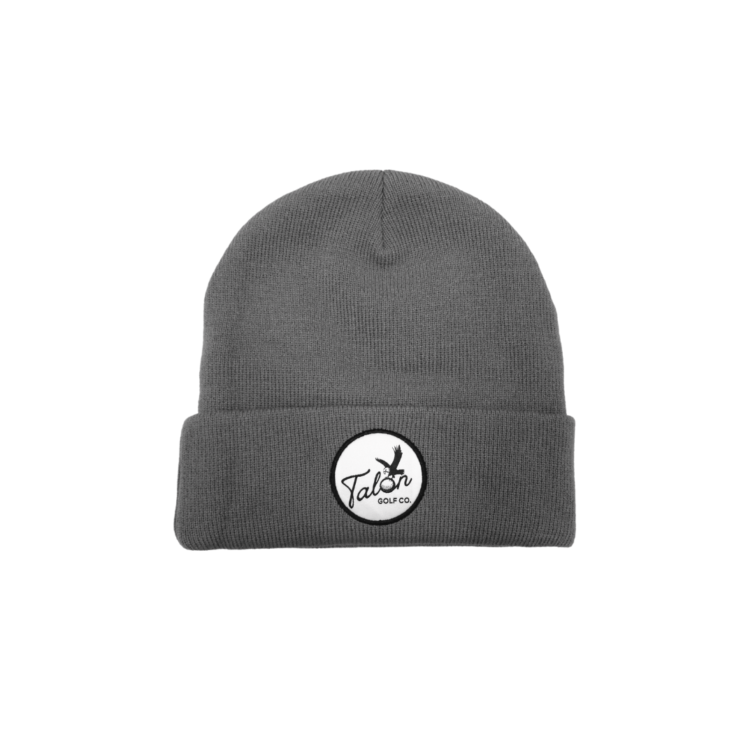 Grey Beanie with Script Logo