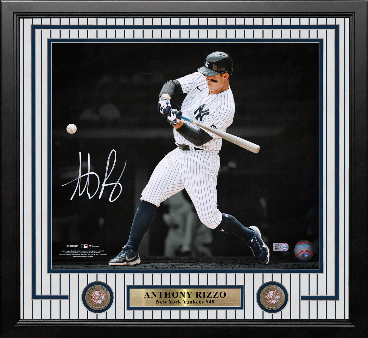 Anthony Rizzo New York Yankees Autographed 11" x 14" Framed Baseball Blackout Photo