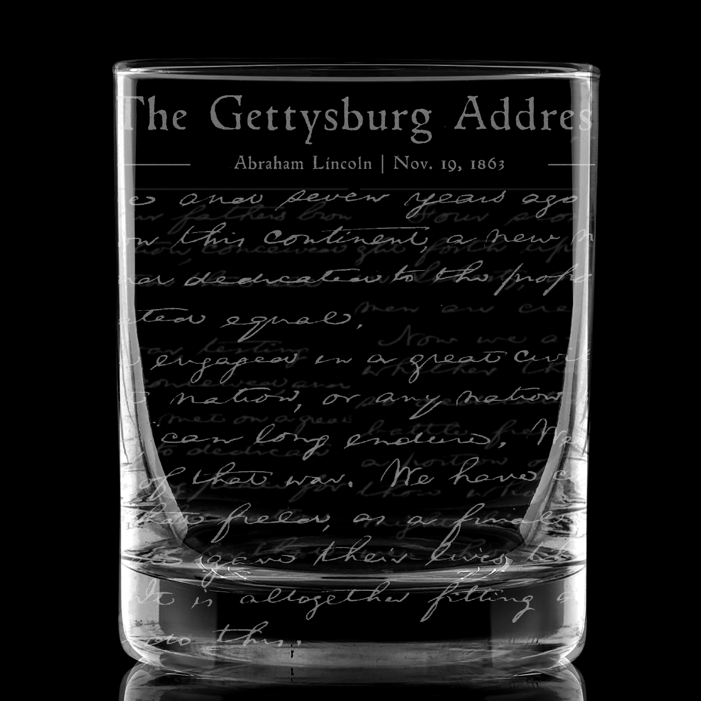 Gettysburg Address Whiskey Glass