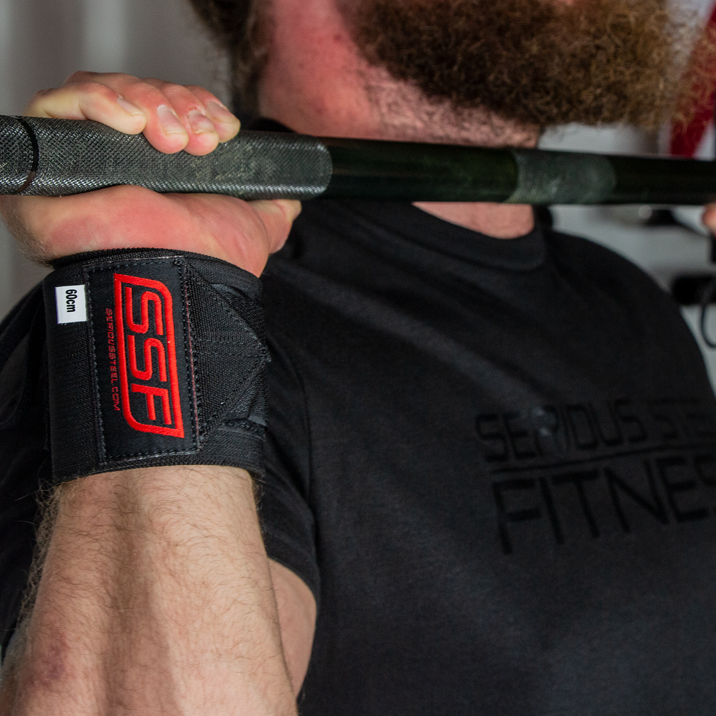 60 cm Black Heavy Duty Wrist Wraps