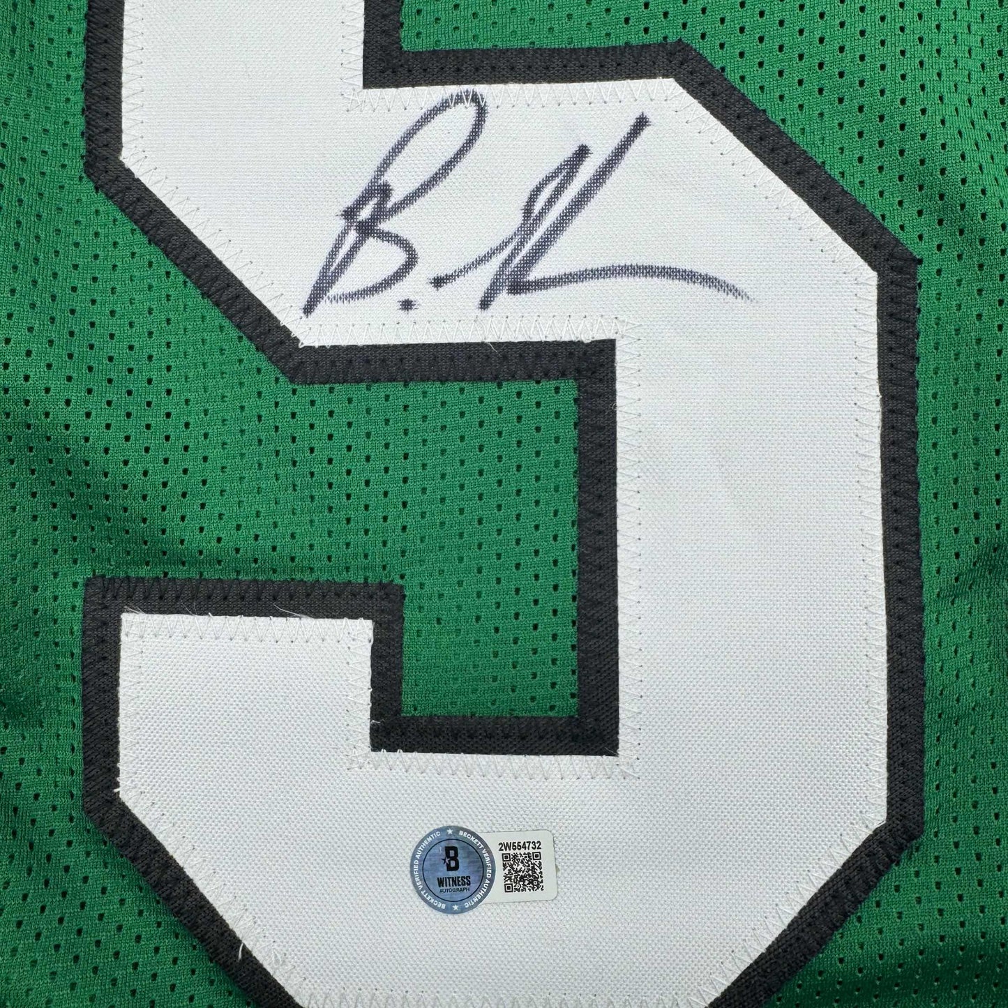 Autographed Brandon Graham Philadelphia Kelly Green Football Jersey