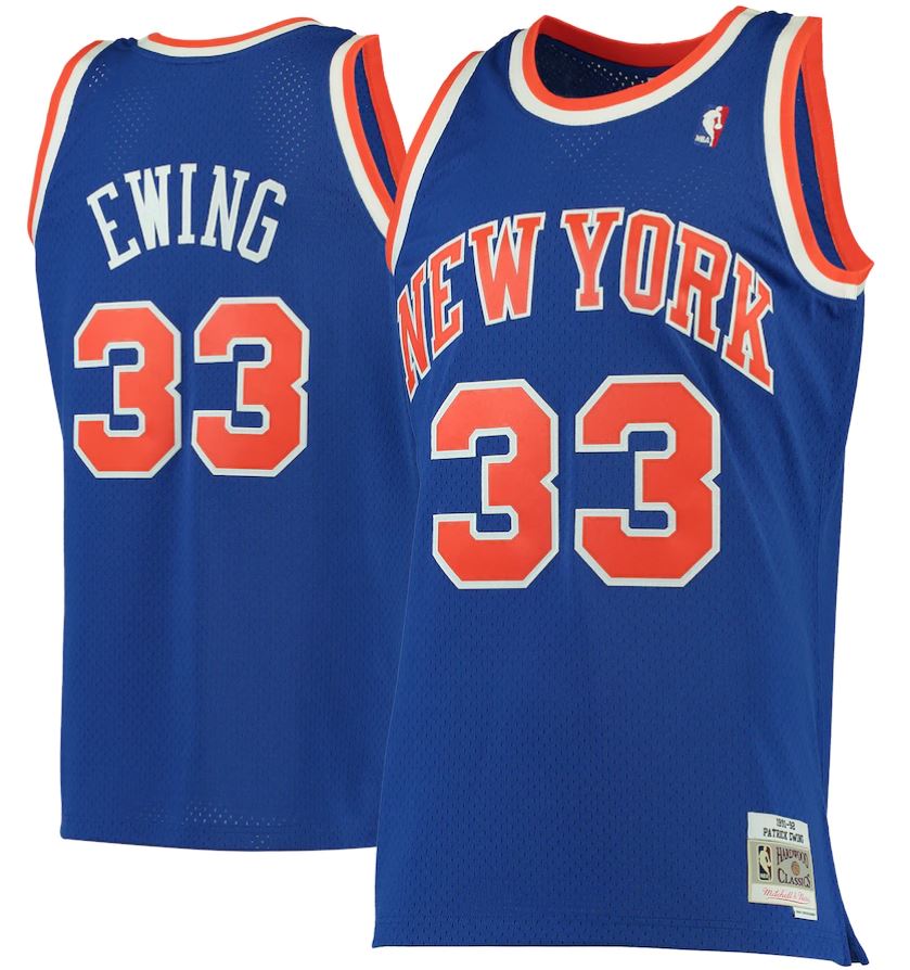 Patrick Ewing New York Knicks Mitchell Ness Blue 1991-92