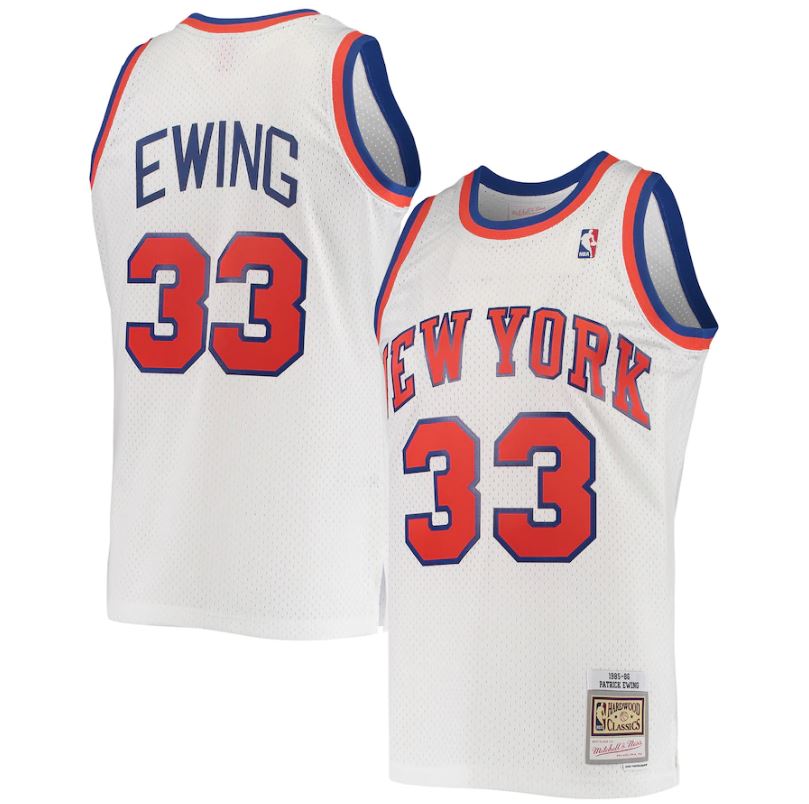 Patrick Ewing New York Knicks Mitchell Ness White 1985-86