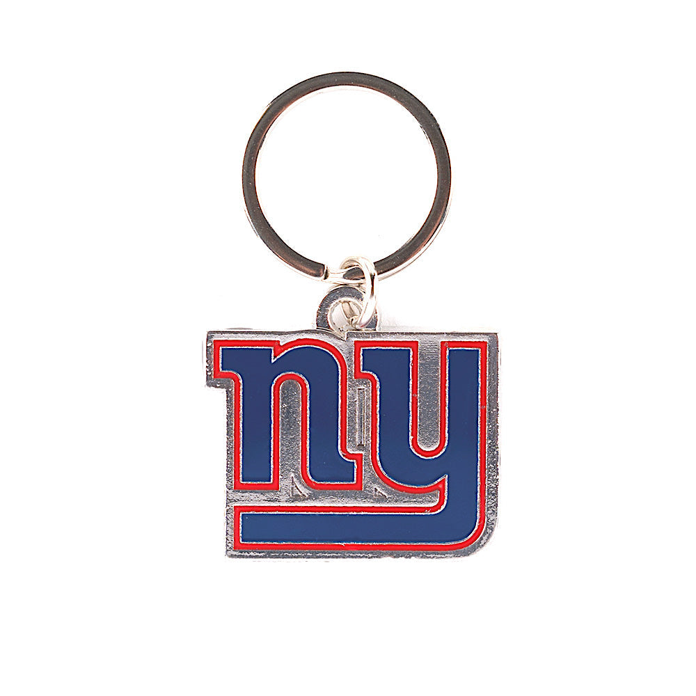 New York Giants Metal Logo Football Keychain