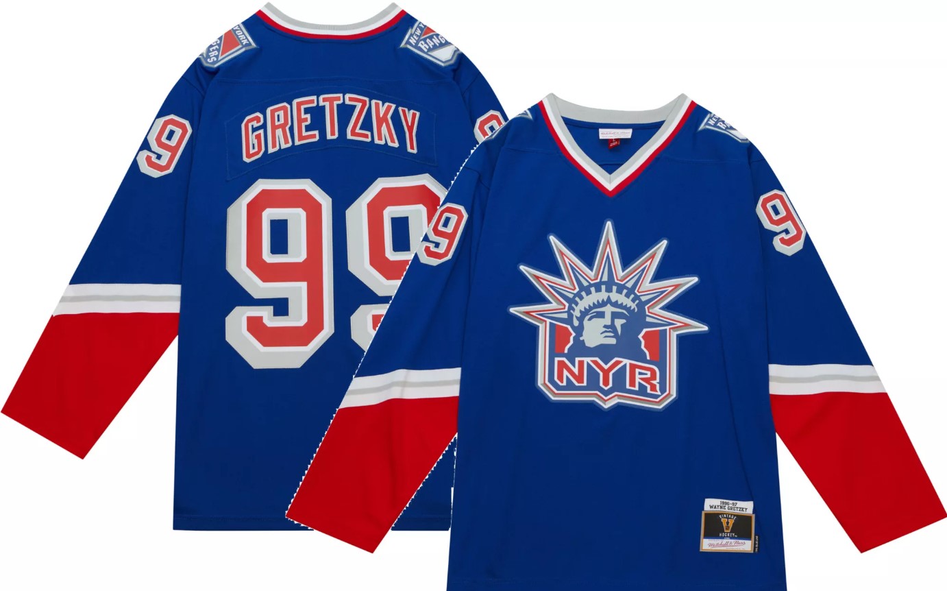 Wayne Gretzky New York Rangers Mitchell Ness 1996/97 Blue Line Playe