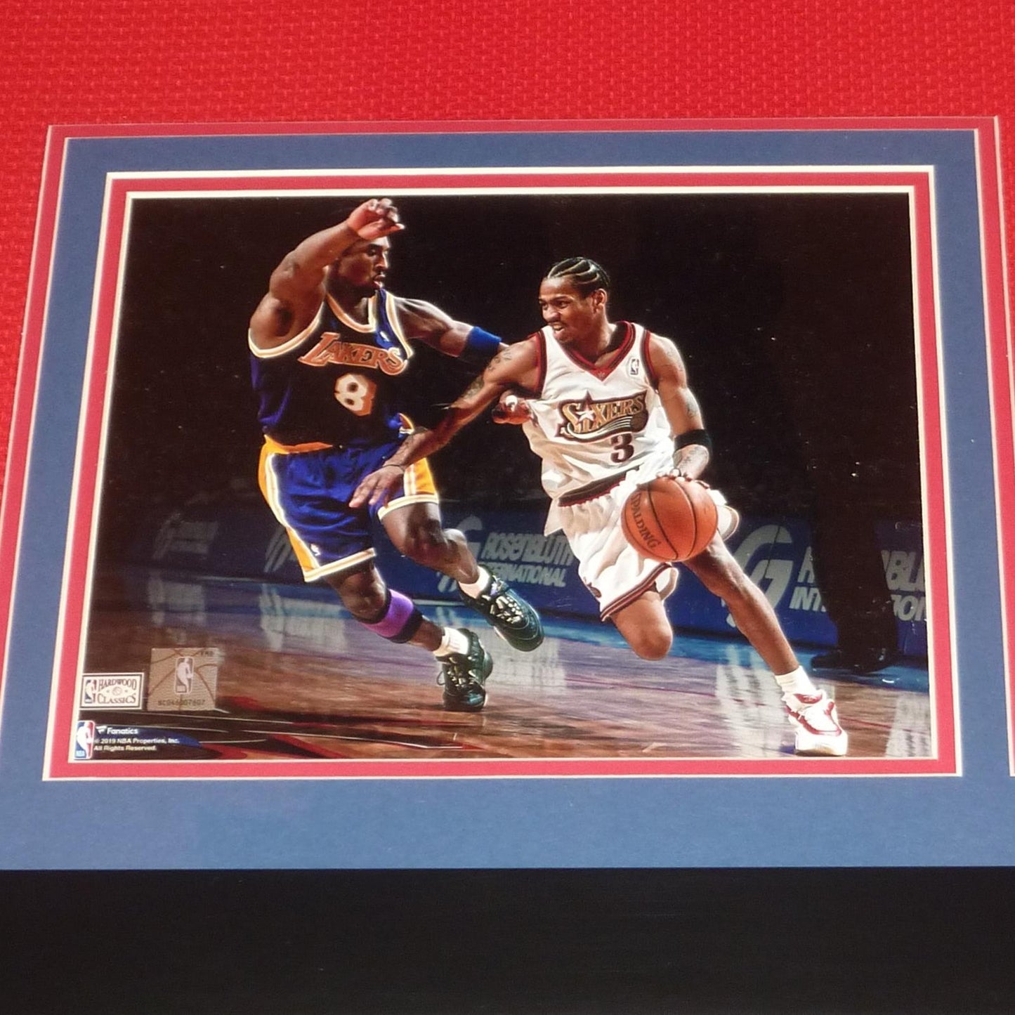 Allen Iverson Autographed Philadelphia 76ers (Red #3) Deluxe Framed Jersey