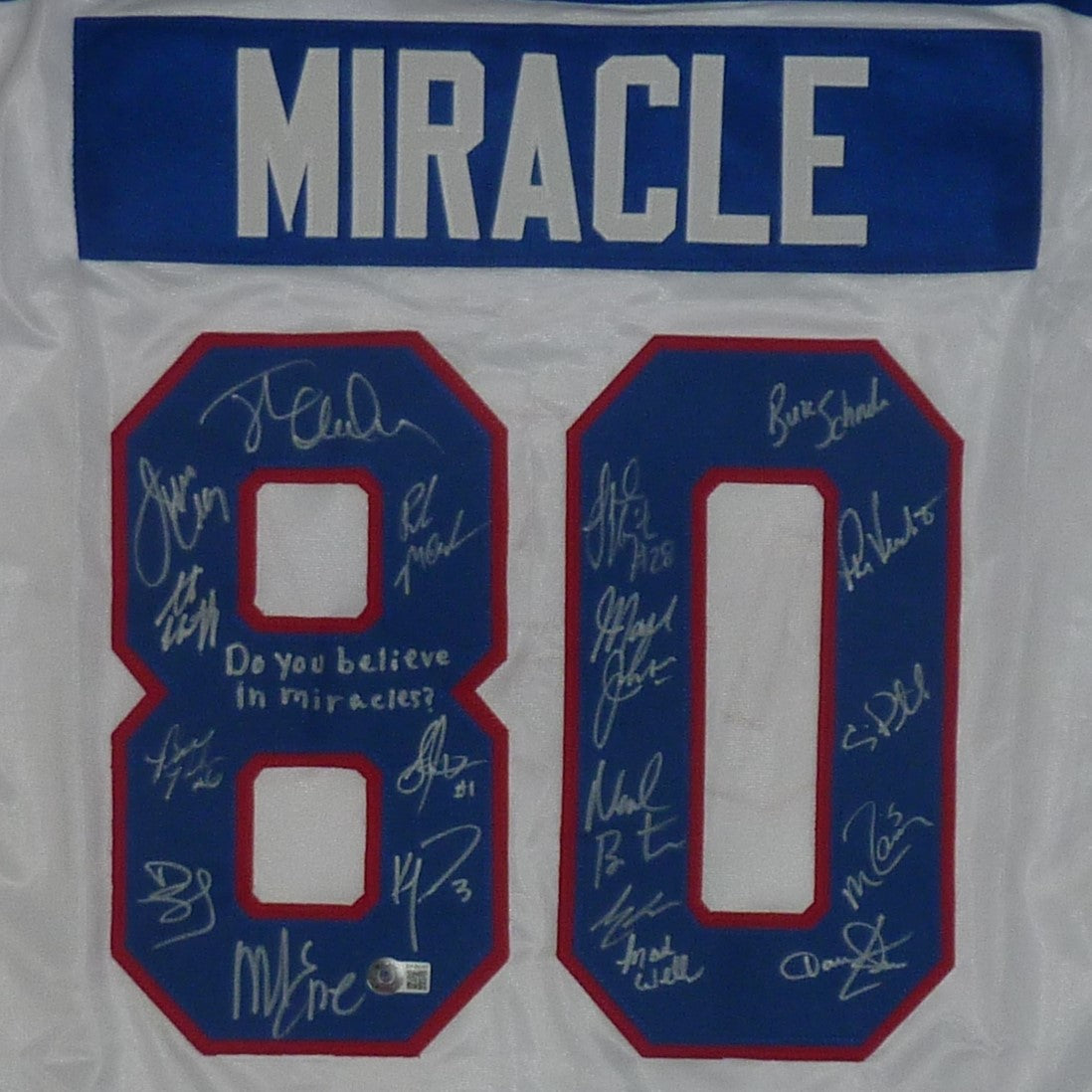 1980 U.S. Olympic Hockey Team Autographed (USA White #80) Custom Jersey