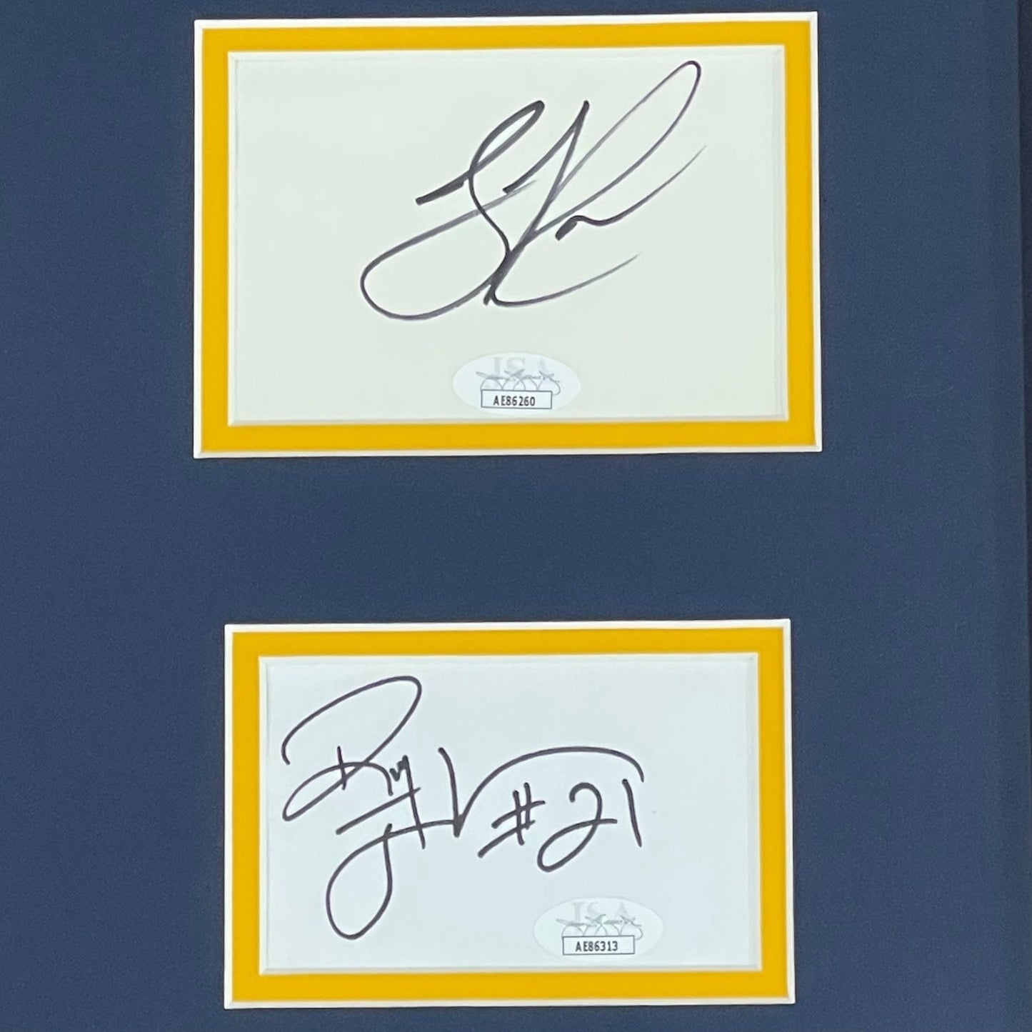 Michigan Wolverines FAB FIVE Basketball Deluxe Framed Poster with Cut Autographs