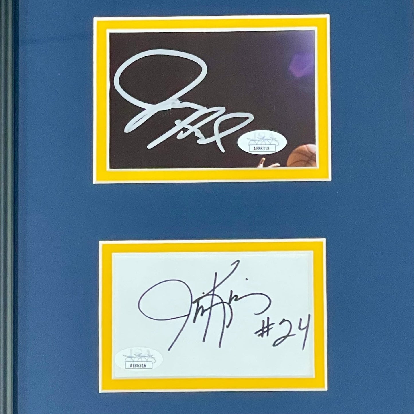 Michigan Wolverines FAB FIVE Basketball Deluxe Framed Poster with Cut Autographs