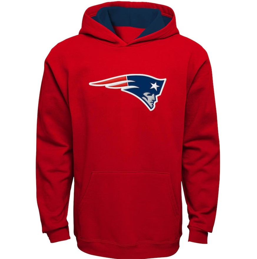 New England Patriots Youth Fan Gear Prime Pullover Hoodie Red