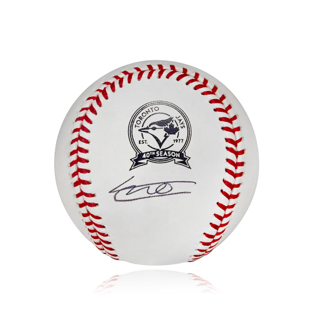 Autographed Toronto Blue Jays Vladimir Guerrero Jr. 40th Anniversary Official MLB Baseball