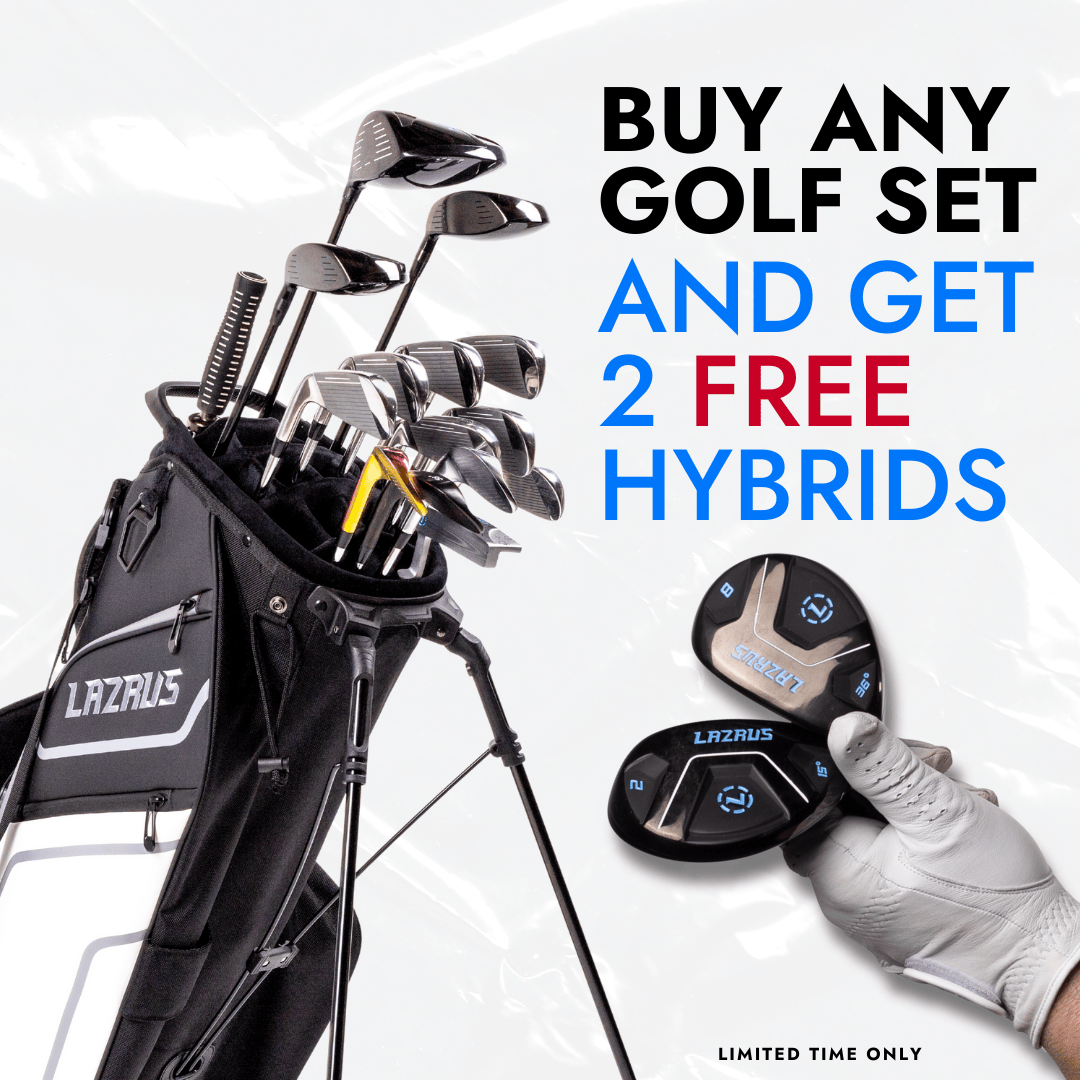 Lazrus Golf 13 pc Set - LAZ2 Driver, 3 Wedges Set, Irons (4-PW), Putter & Bag (optional)