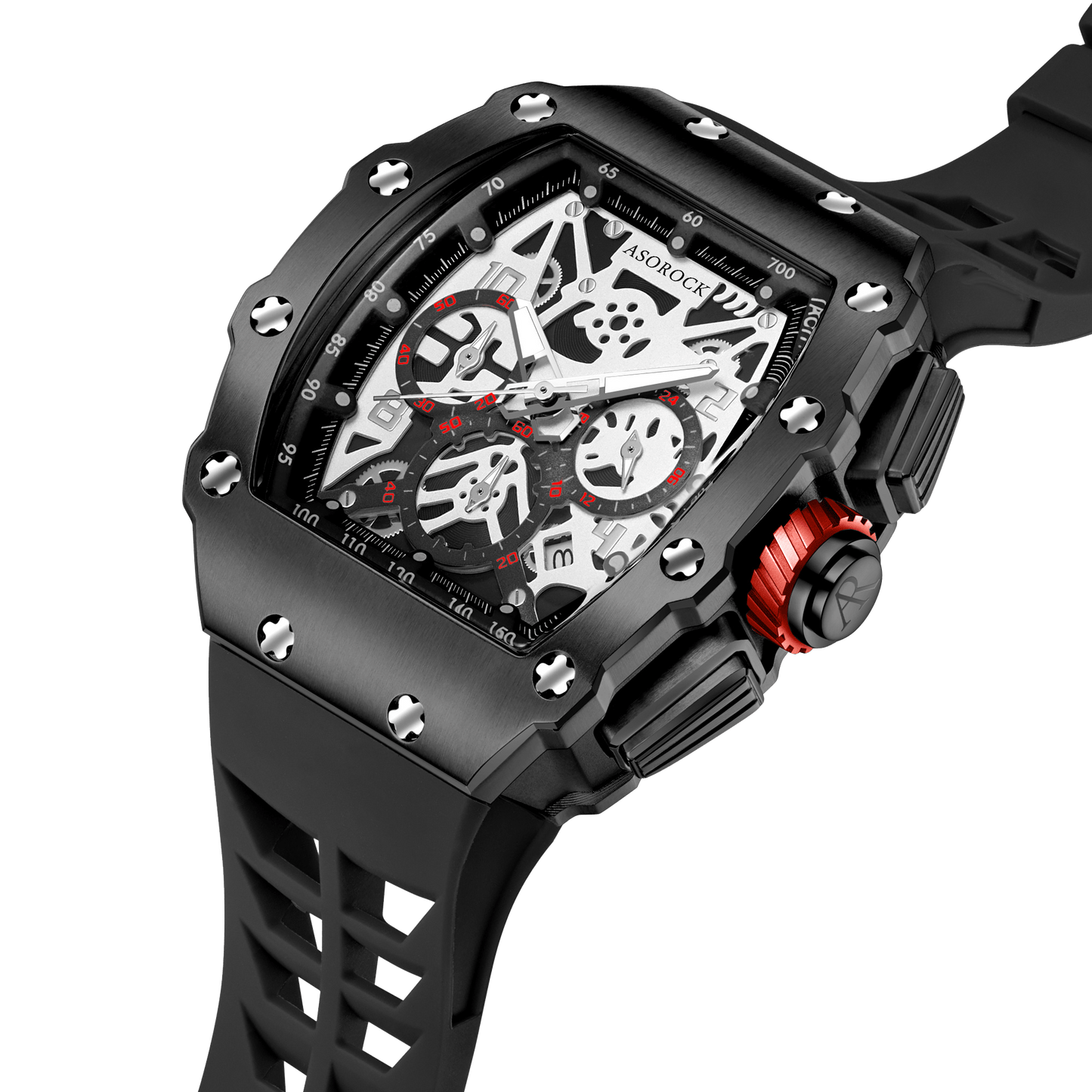 All Black Motorsport - from ASOROCK WATCHES a black african american owned luxury unique watch brand with swiss rolex, Audemars Piguet, patek homage inspired style watches. Also a custom vvs moissanite diamond watch maker.
