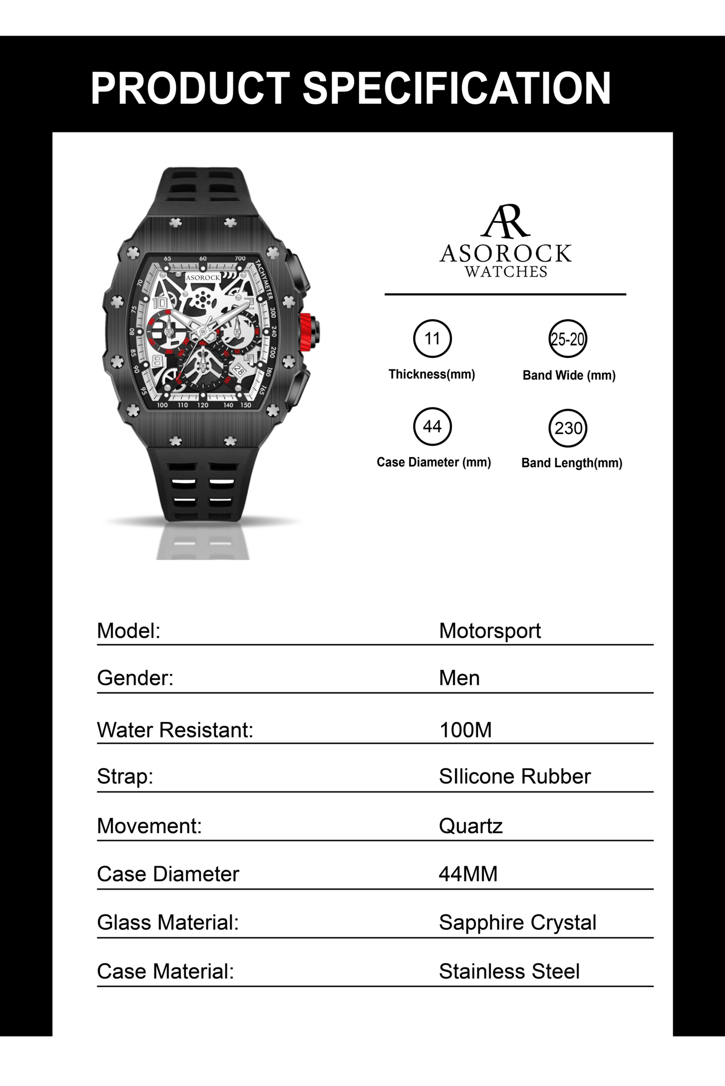 All Black Motorsport - from ASOROCK WATCHES a black african american owned luxury unique watch brand with swiss rolex, Audemars Piguet, patek homage inspired style watches. Also a custom vvs moissanite diamond watch maker.