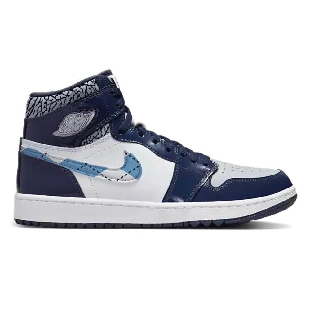 "Carolina" Jordan 1 High Golf Shoes