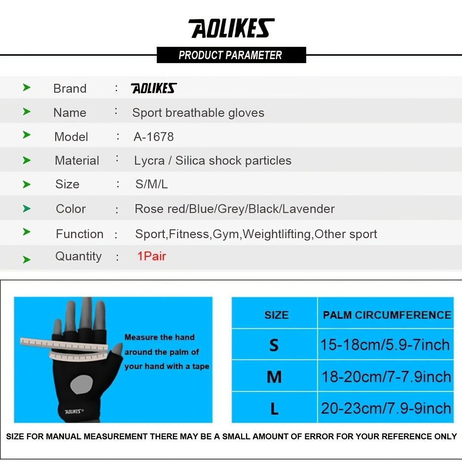 Unisex Multi-Functional Weight Lifting Gloves