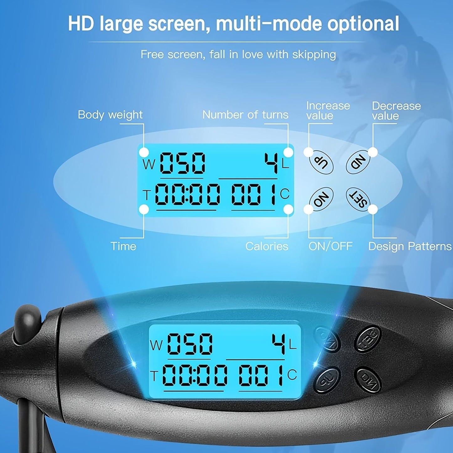 Jump Rope with Digital Calorie Counter & Time Setting