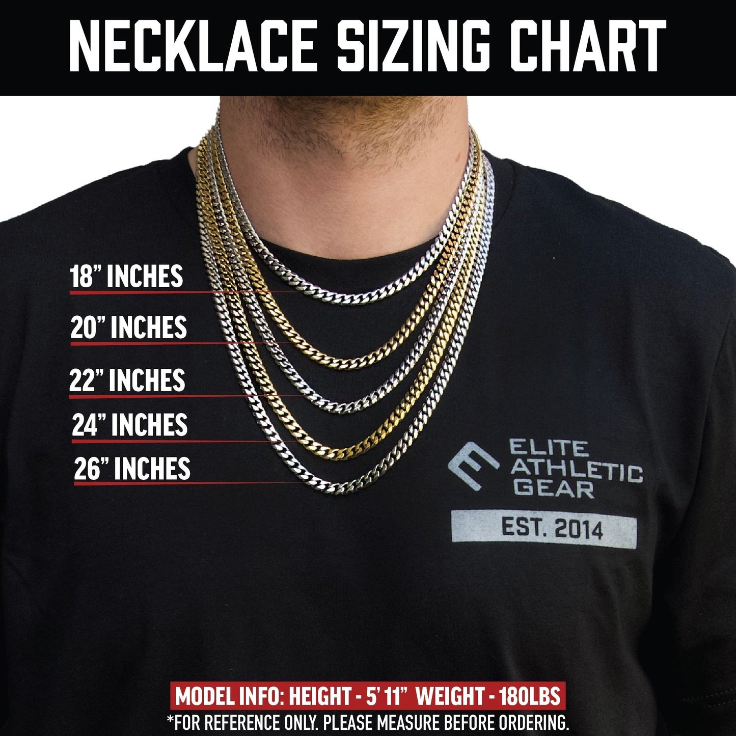 6mm Cuban Link 14K Gold Plated Stainless Steel Chain Necklace