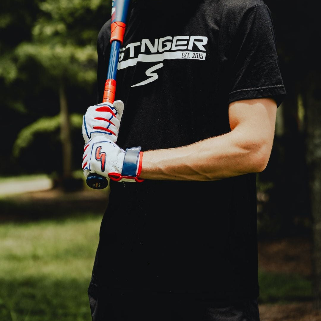 Sting Squad Batting Gloves - Red, White & True