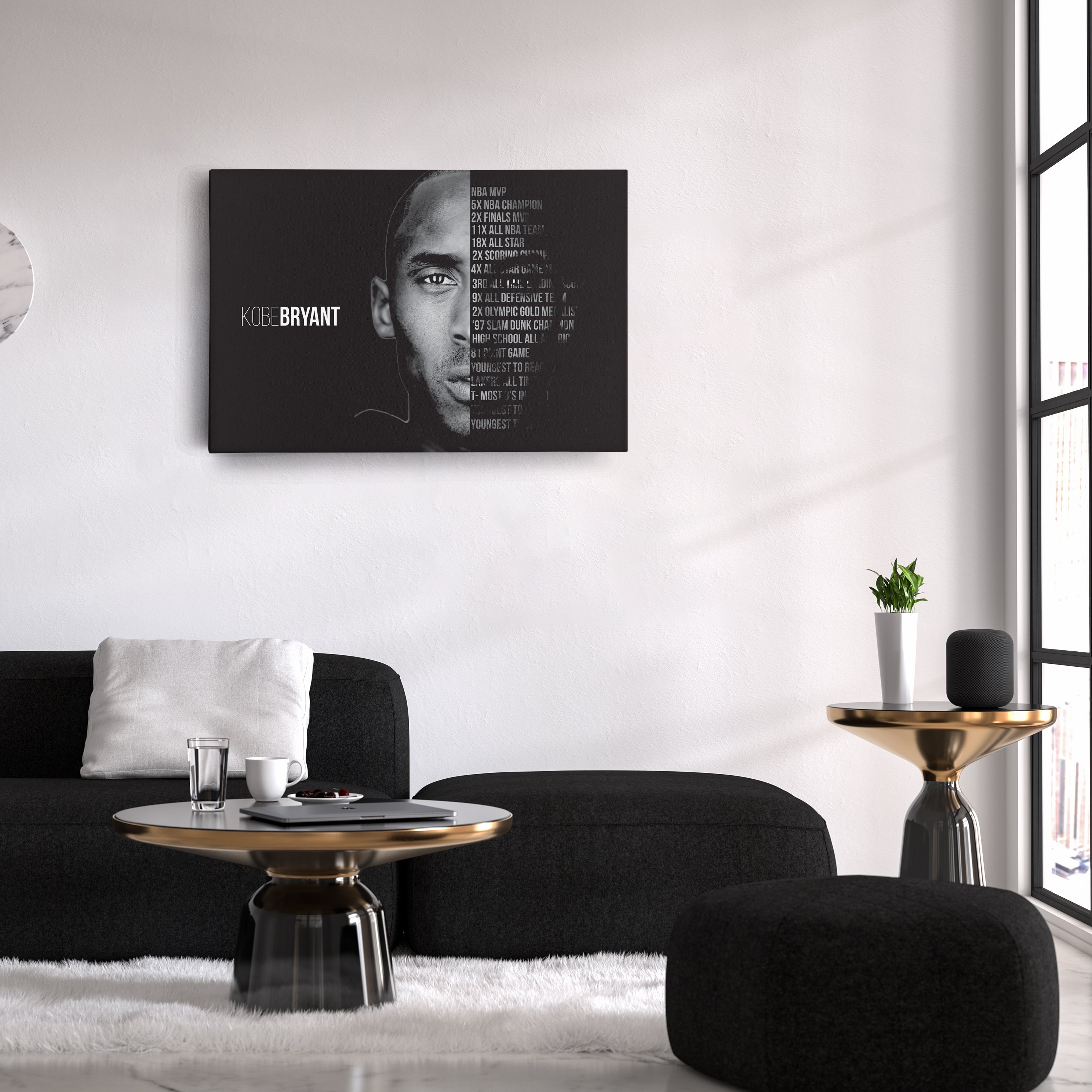 Black Mamba Career Kobe Bryant Canvas Wall Art