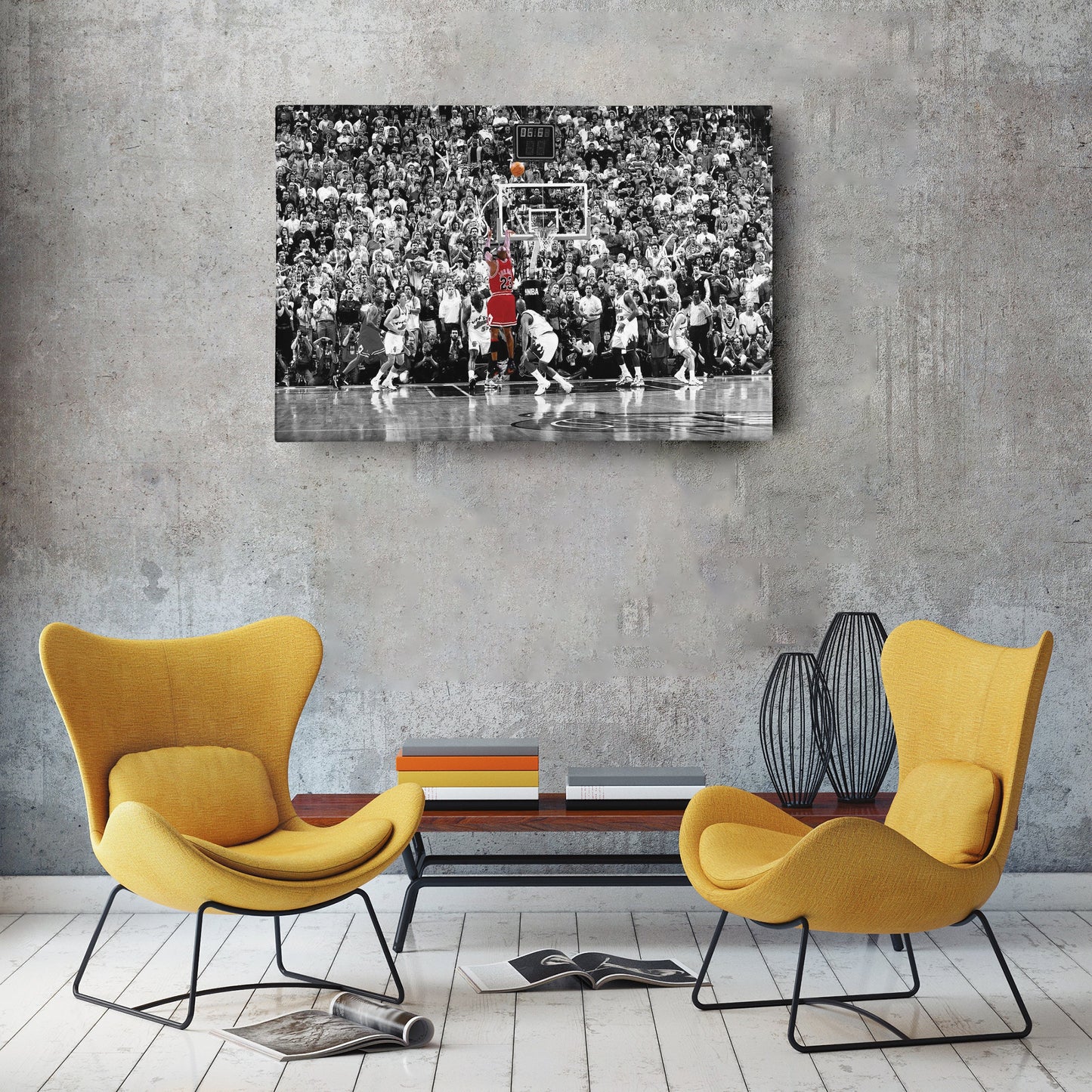 Michael Jordan The Last Shot Canvas Wall Art