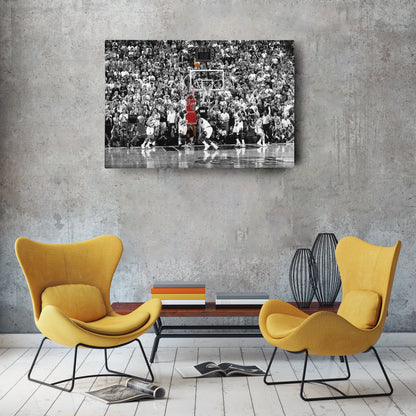 Michael Jordan The Last Shot Canvas Wall Art