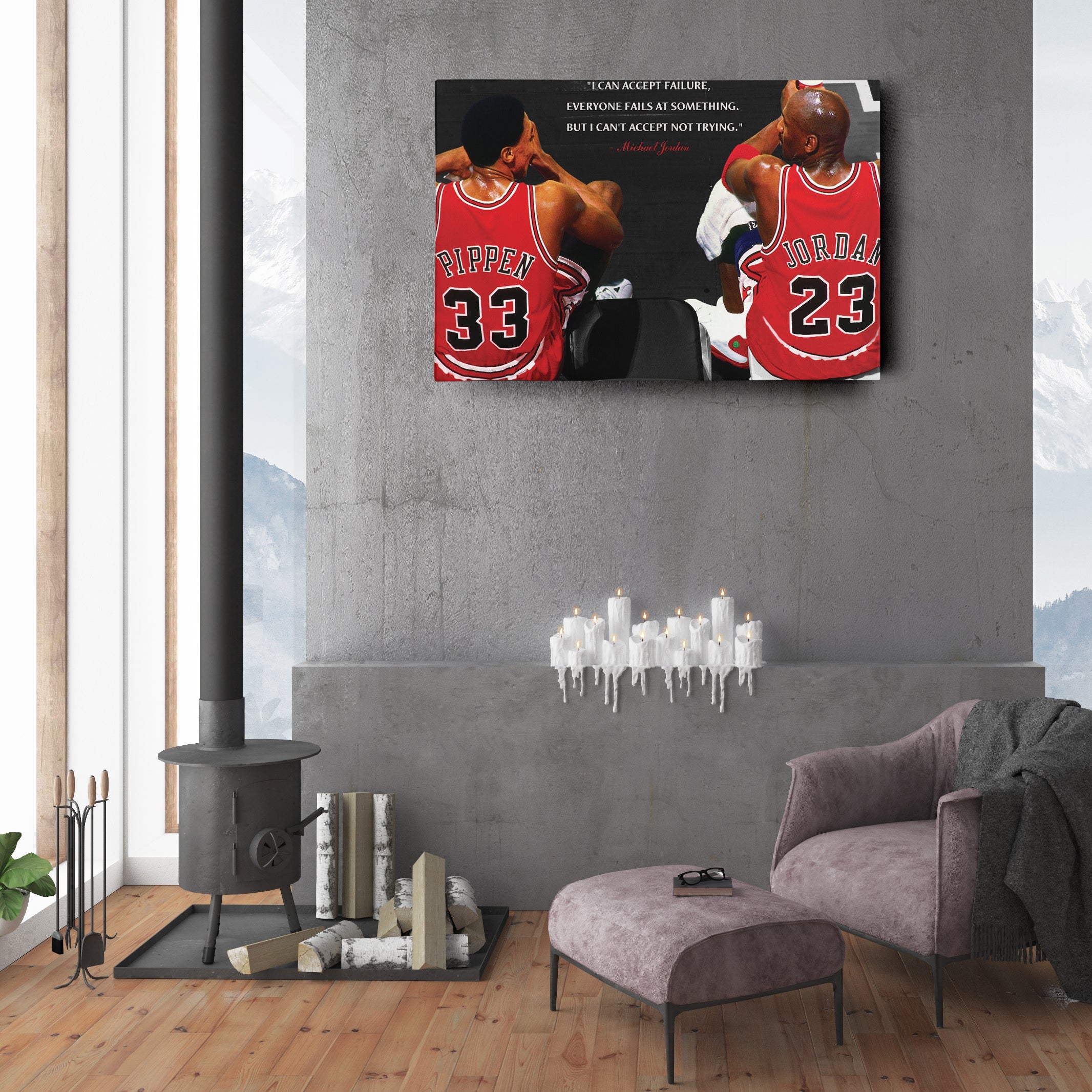 Chicago Bulls Michael Jordan & Scottie Pippen Canvas Wall Art