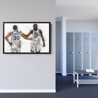 Stephen Curry & Kevin Durant Canvas Art – Golden State Warriors Wall Decor