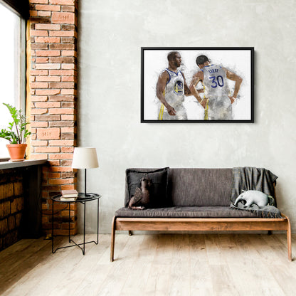 Stephen Curry & Chris Paul Canvas Art – Golden State Warriors Wall Decor