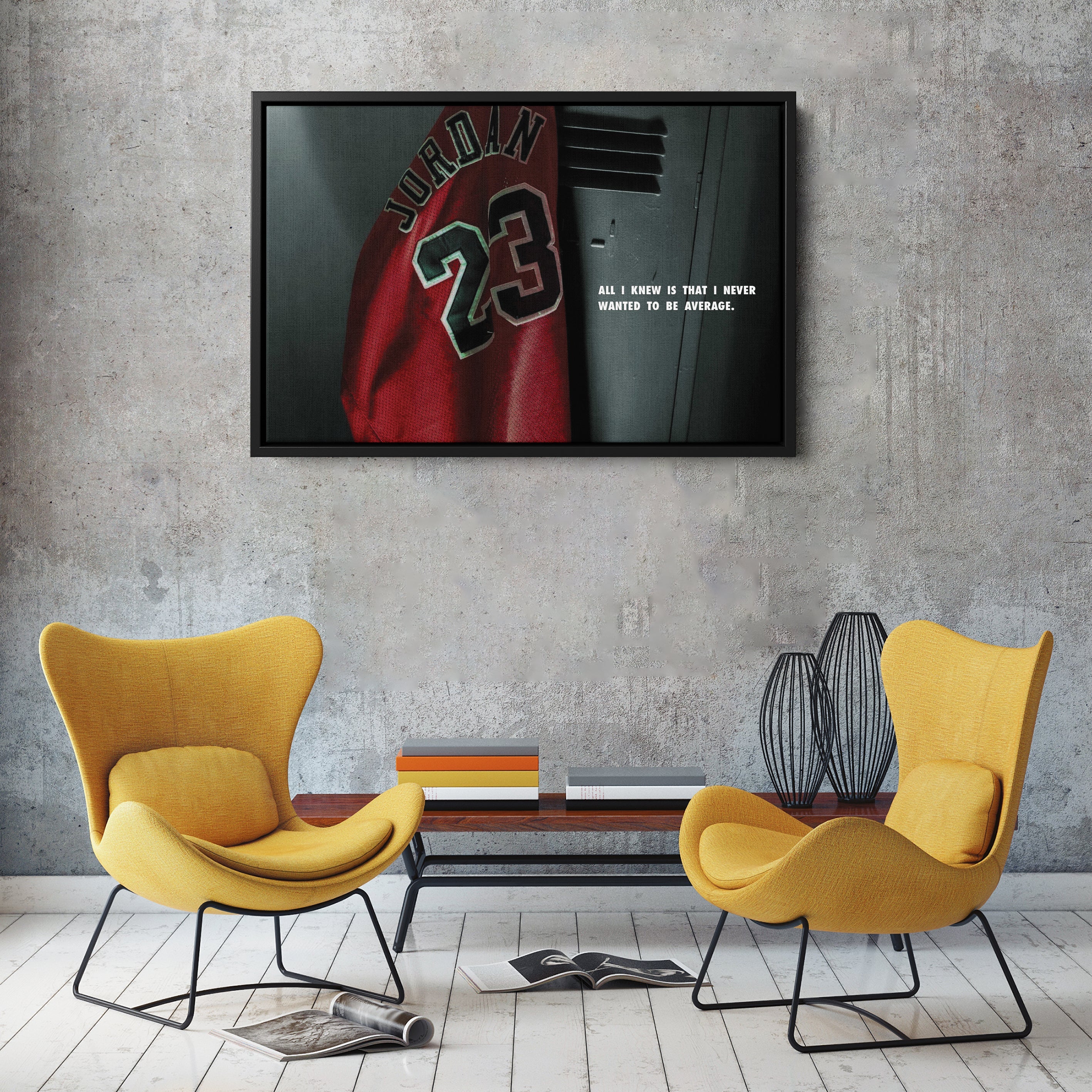 Michael Jordan Jersey Locker Room Canvas Poster – Wall Art Decor