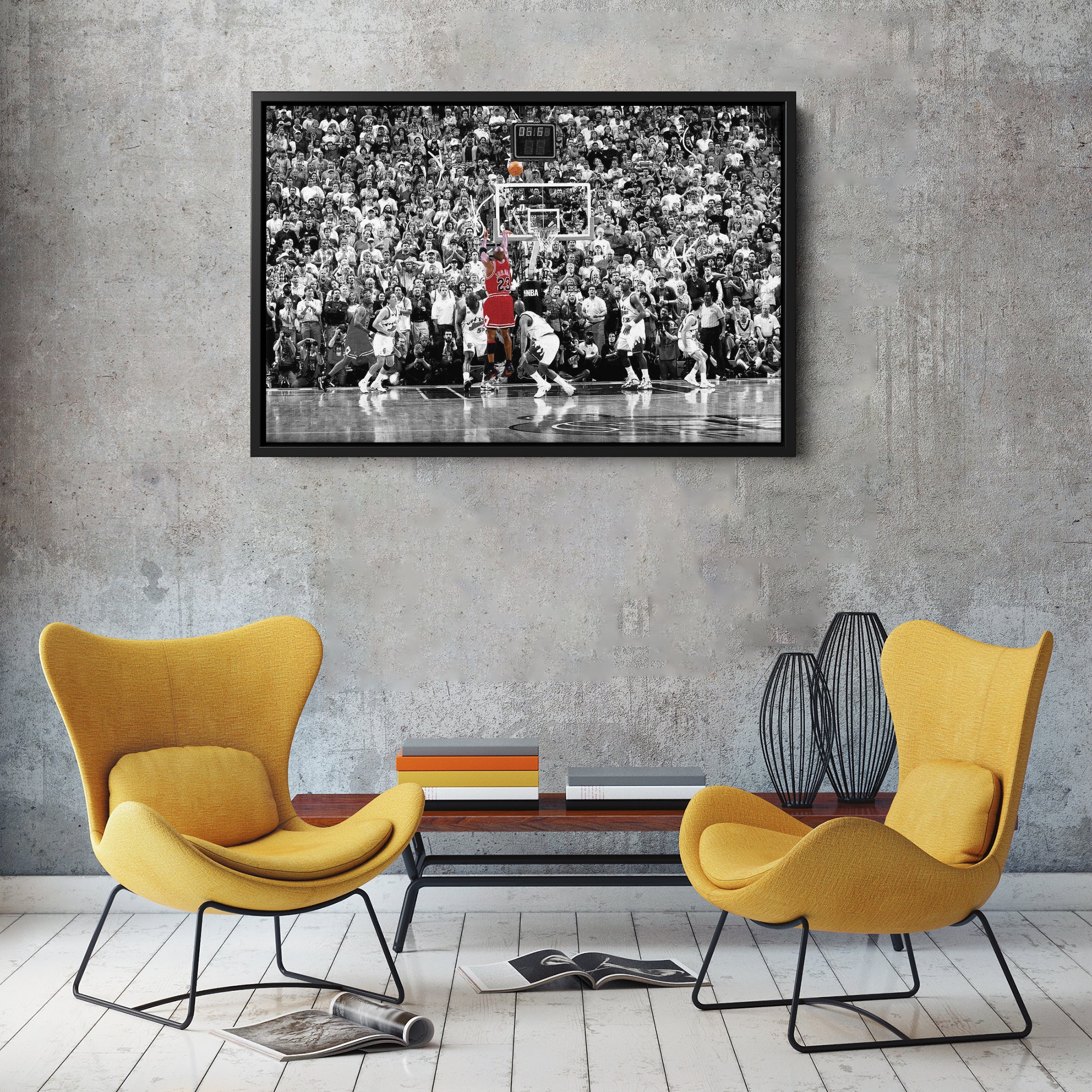 Michael Jordan The Last Shot Canvas Wall Art