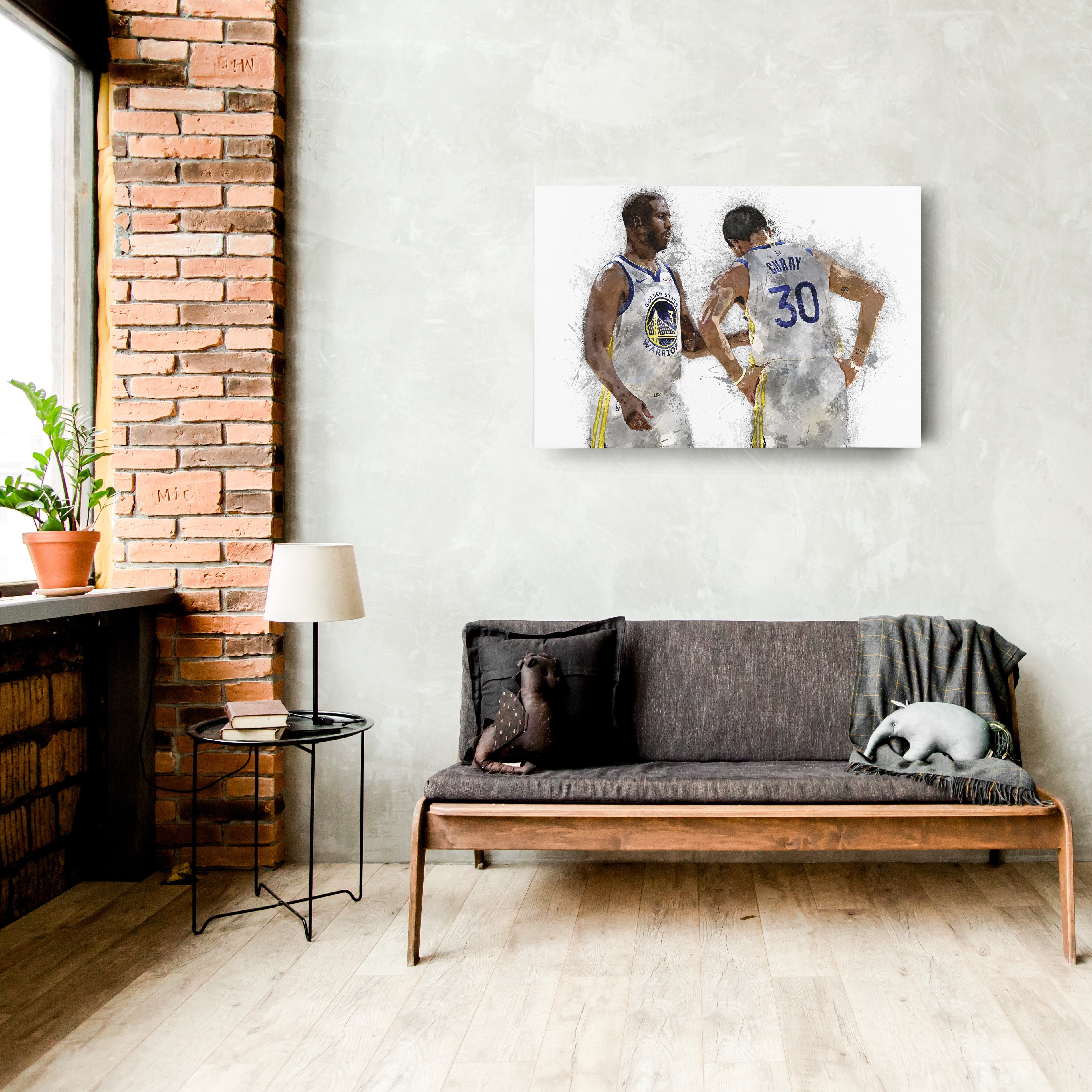 Stephen Curry & Chris Paul Canvas Art – Golden State Warriors Wall Decor
