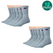Champion Womens Crew Gray Socks (12 Pack)