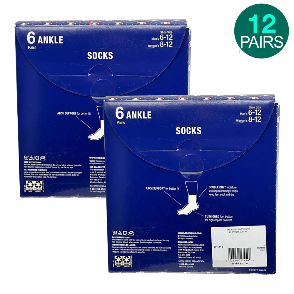 Champion Ankle Socks (12 Pack)