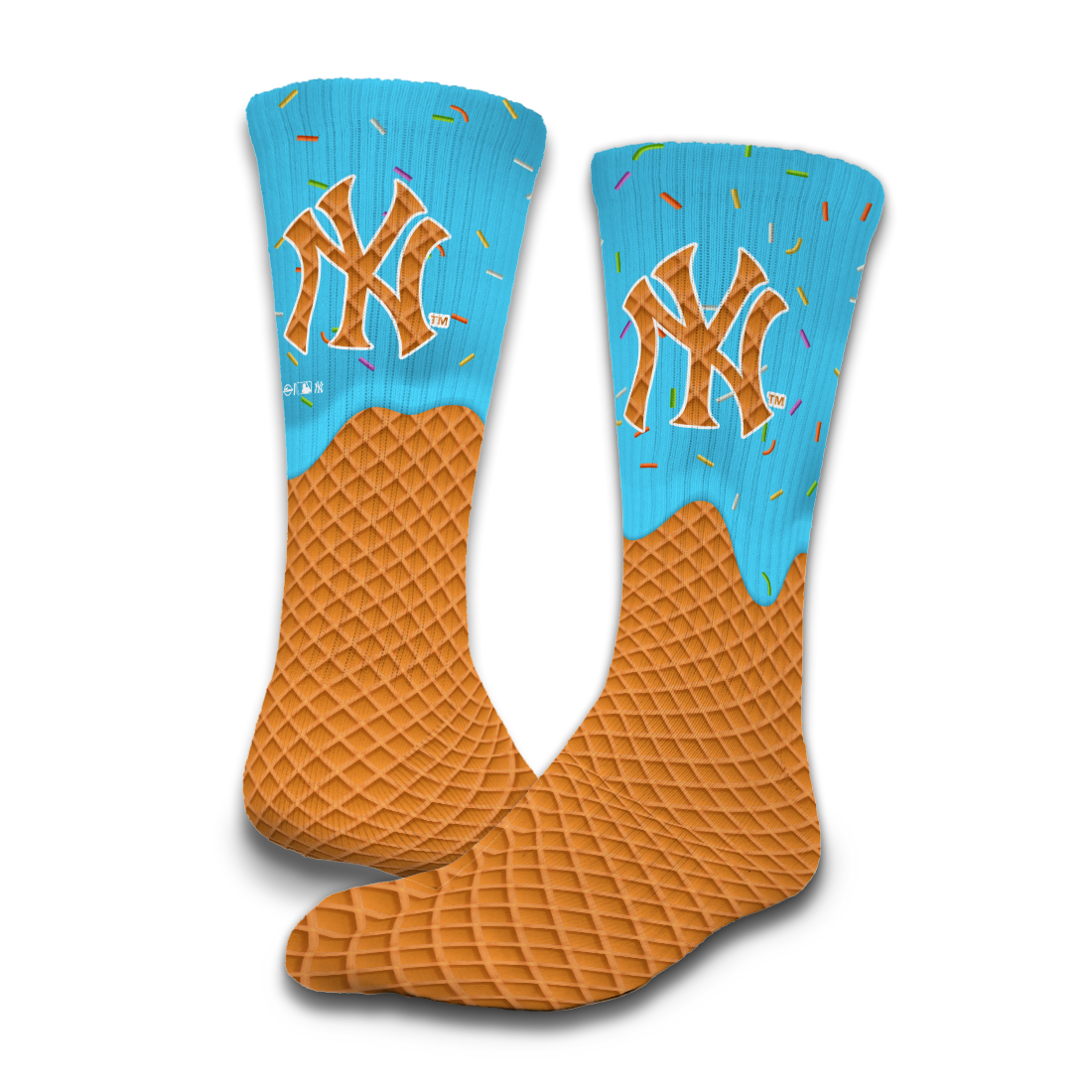 New York Yankees Ice Cream Drip 2-Pack Lifestyle Crew Socks