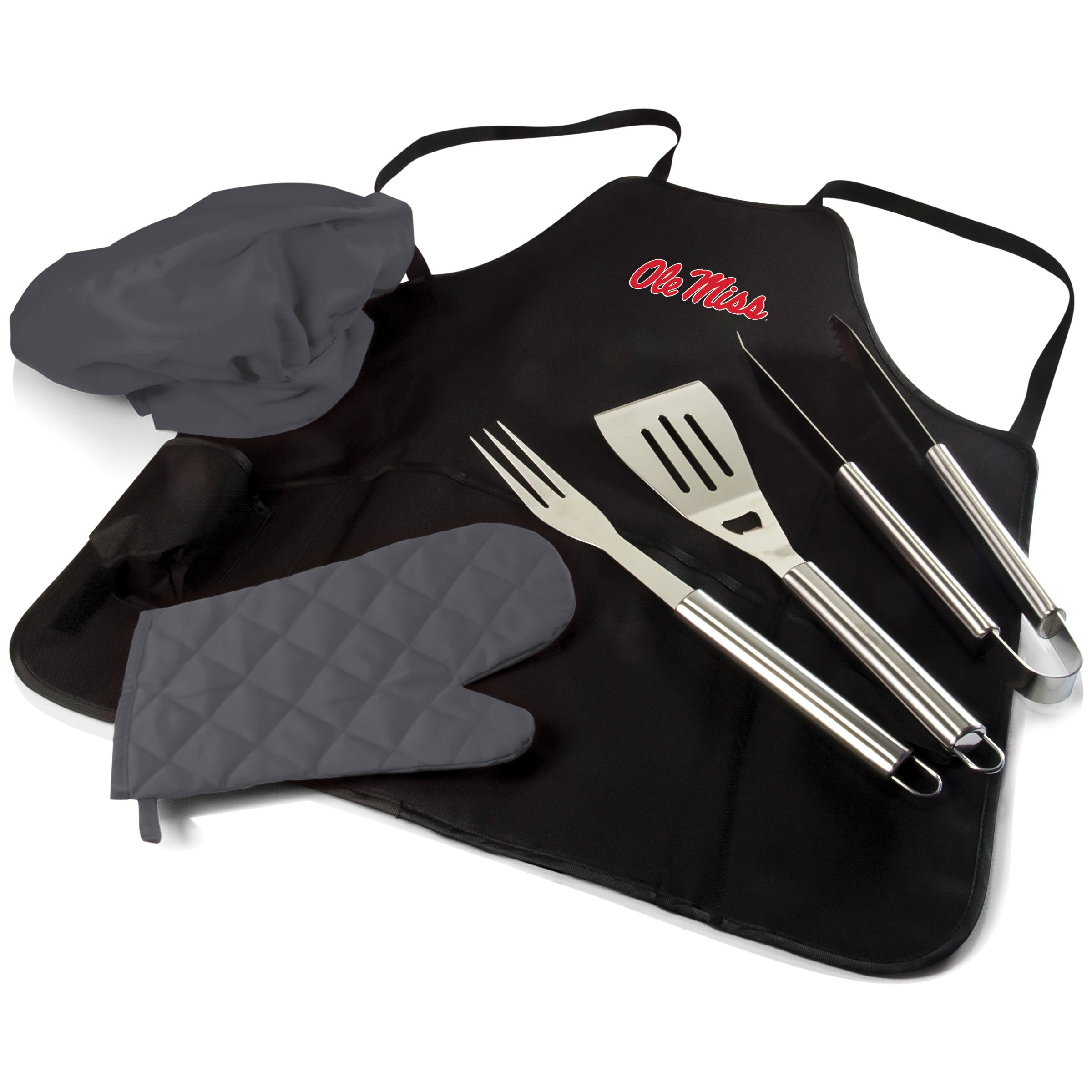 Ole Miss Rebels BBQ Apron Tote Pro Grill Set
