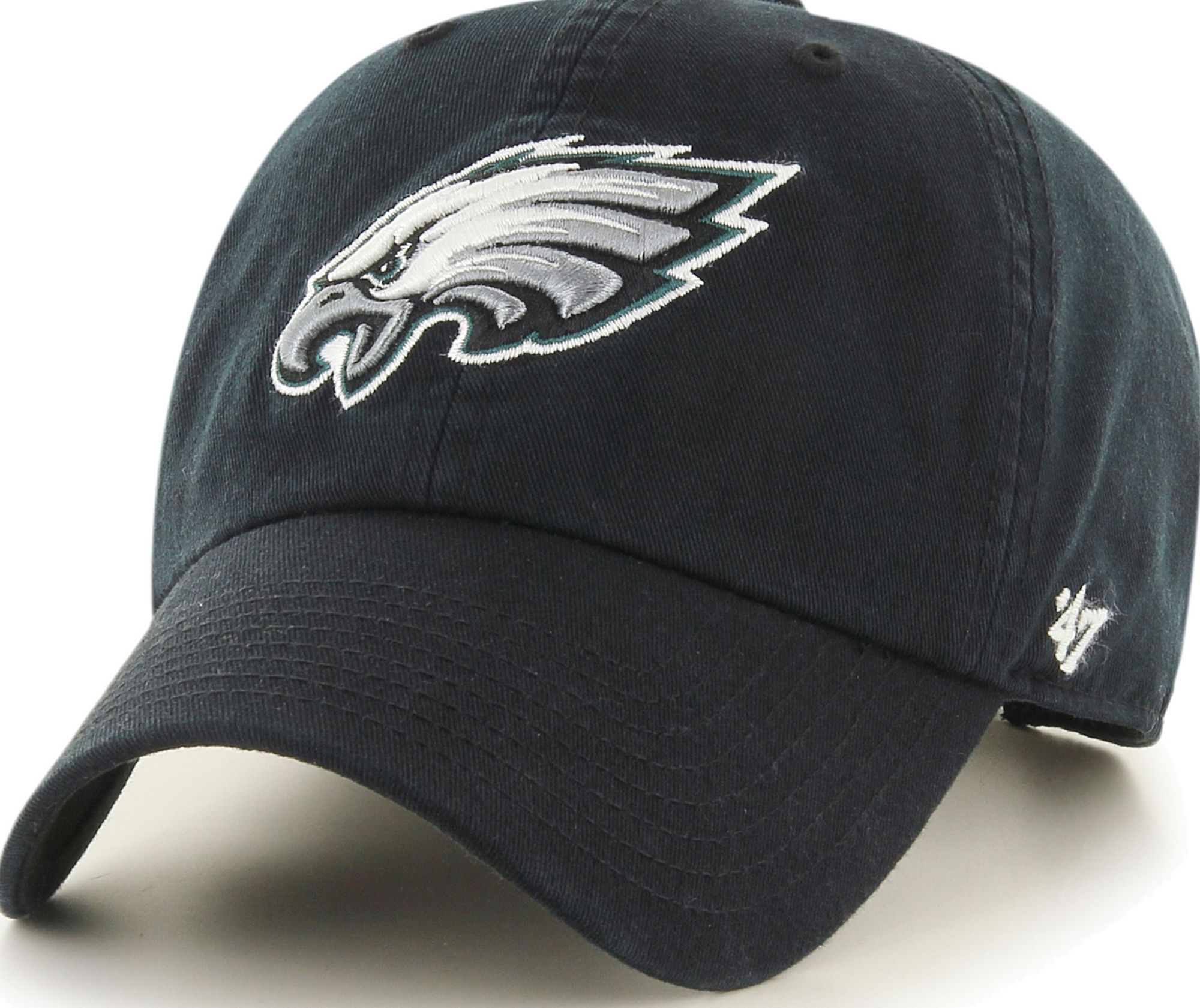 Philadelphia Eagles 47 Brand Clean Up Black Adjustable Hat