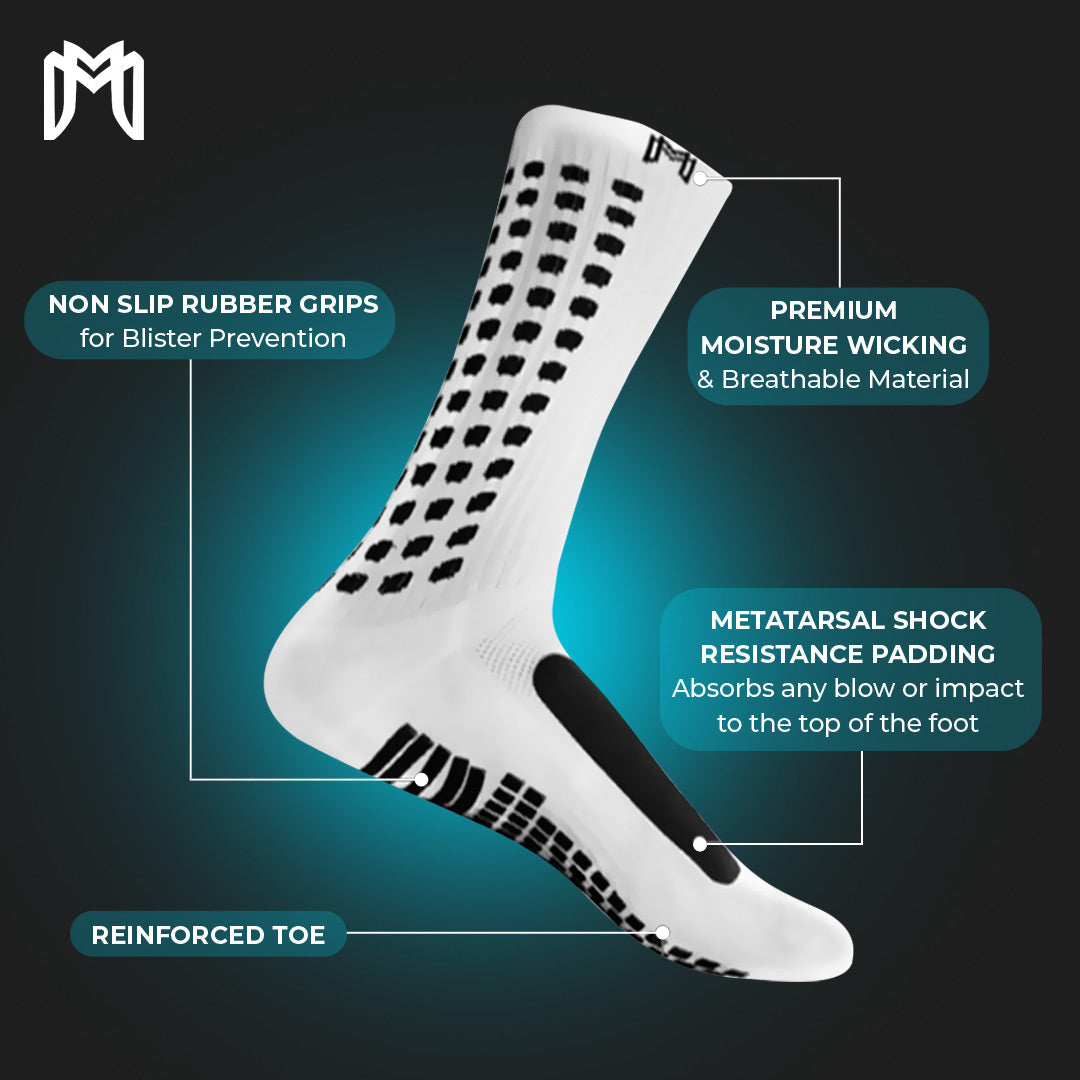 MediCaptain Padded Grip Socks with Foot Protection (Midcalf Length)