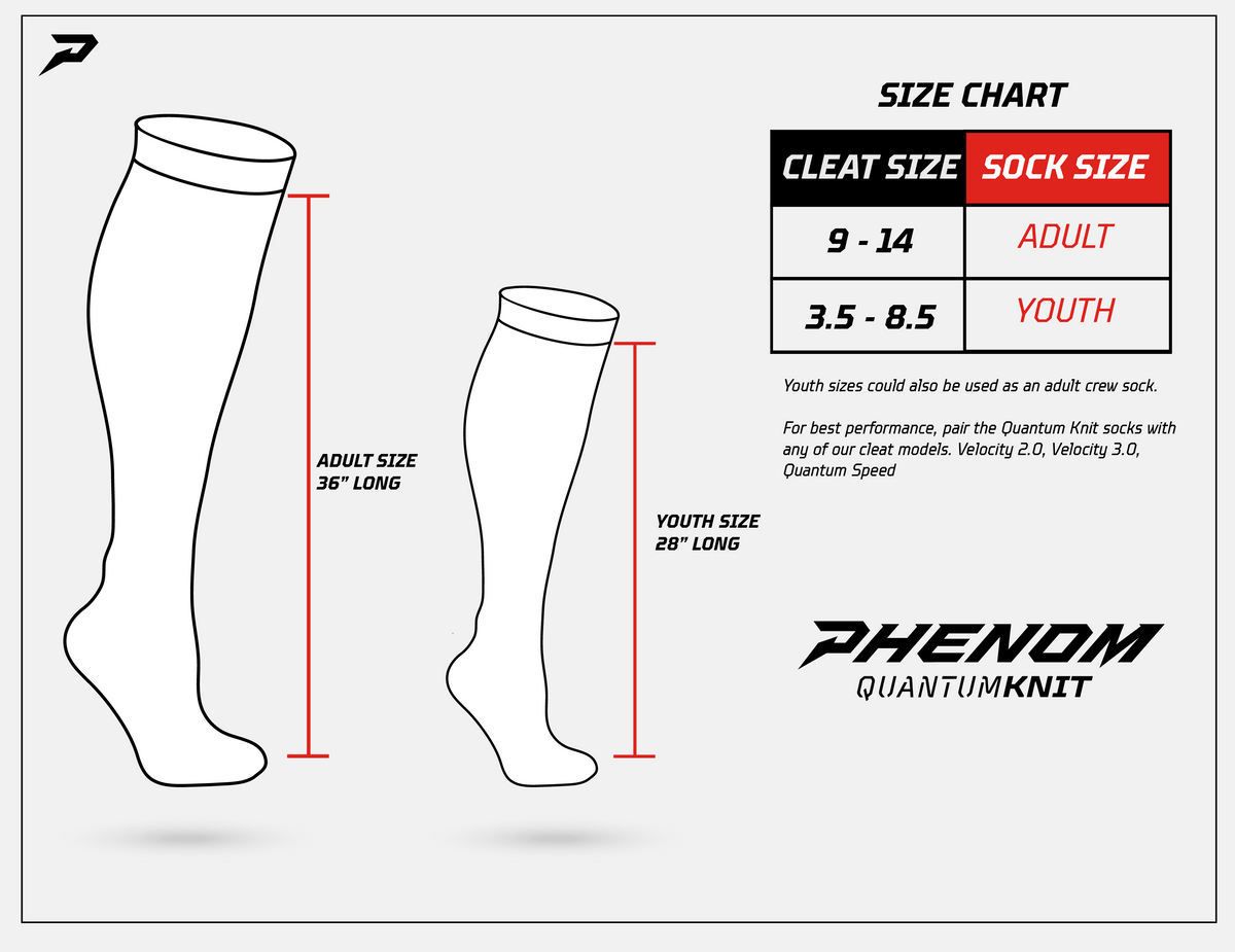 Phenom Elite 'quantum Knit' Extra Long Padded Scrunch Socks - Team Colors