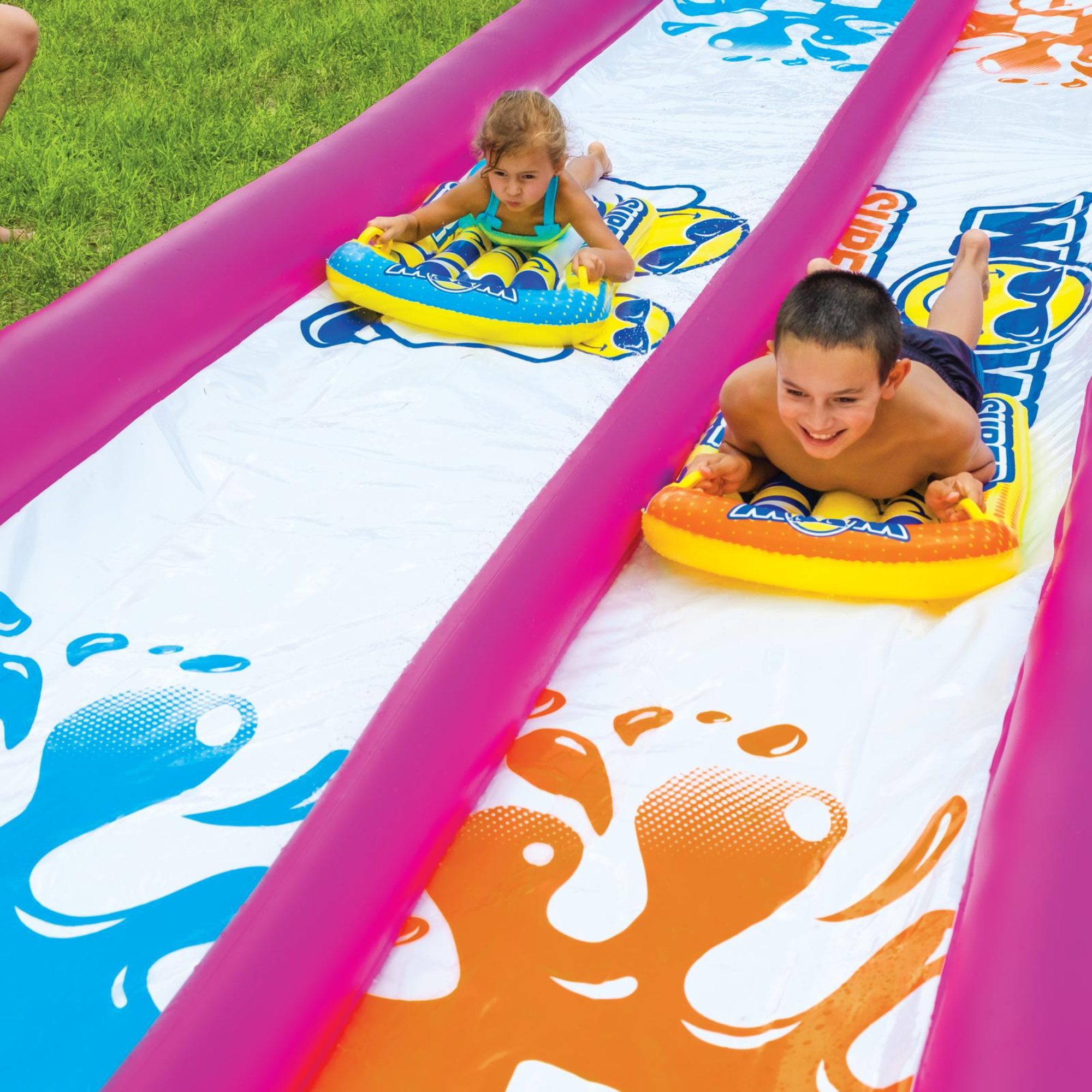 Giant Backyard Double Lane Lawn Slide