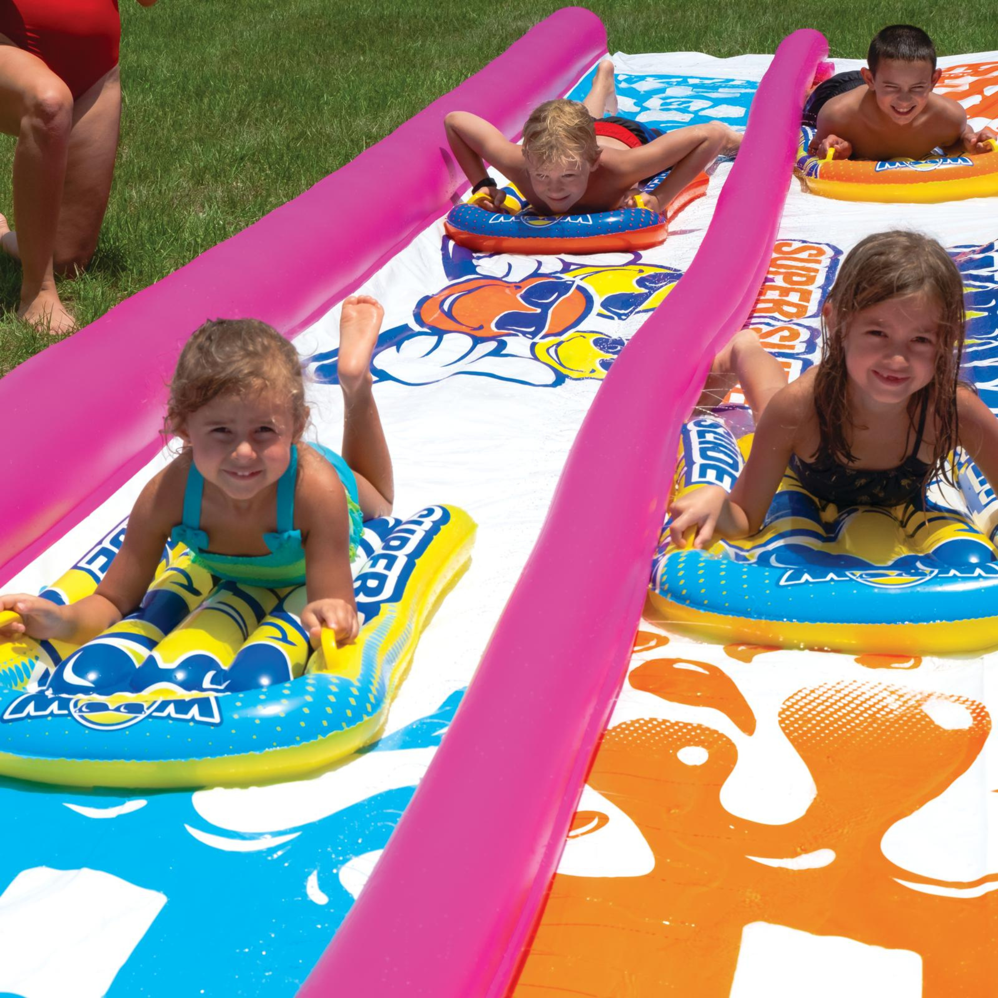 Giant Backyard Double Lane Lawn Slide