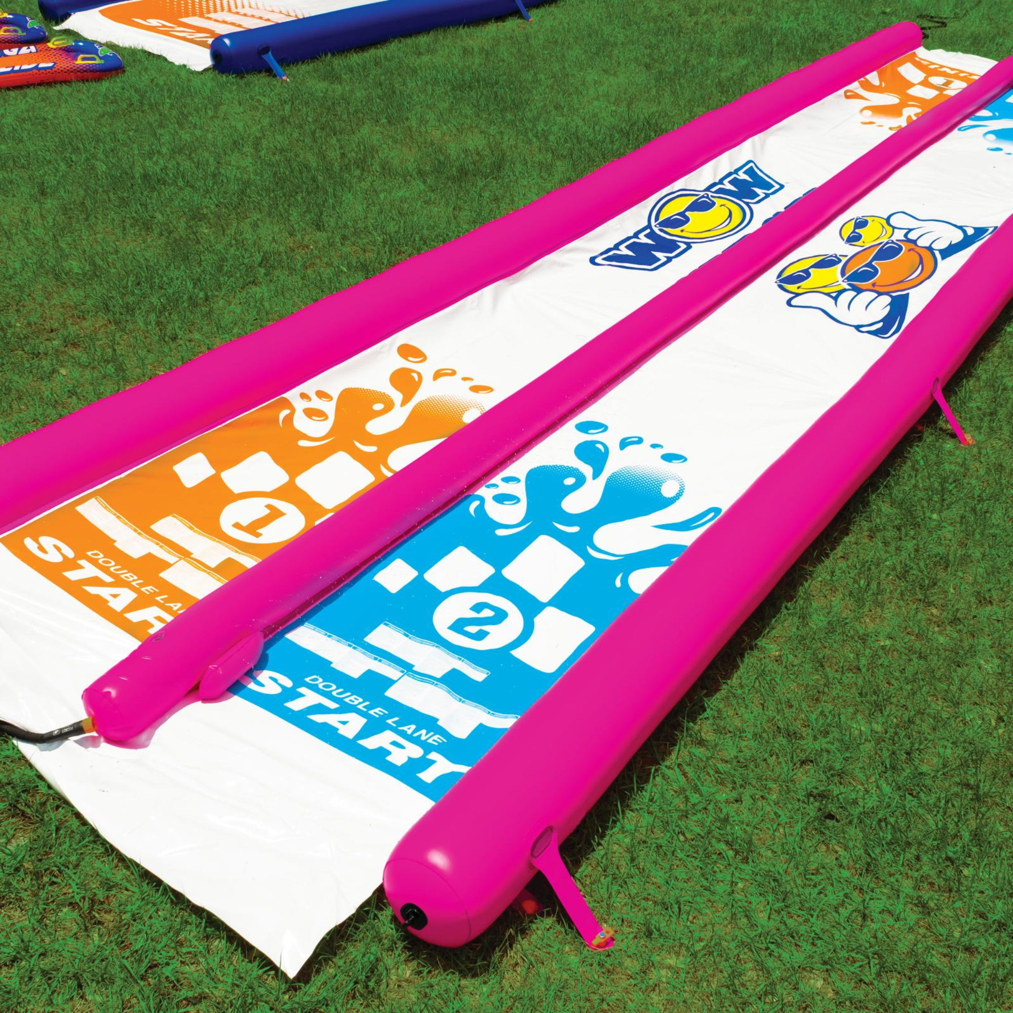 Giant Backyard Double Lane Lawn Slide