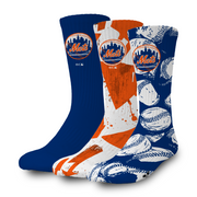 New York Mets Primary 3 Pack Lifestyle Sock