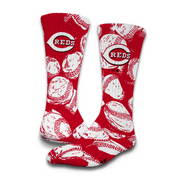Cincinati Reds Baseball Pattern Socks