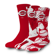 Cincinnati Reds Primary 3 Pack Lifestyle Sock