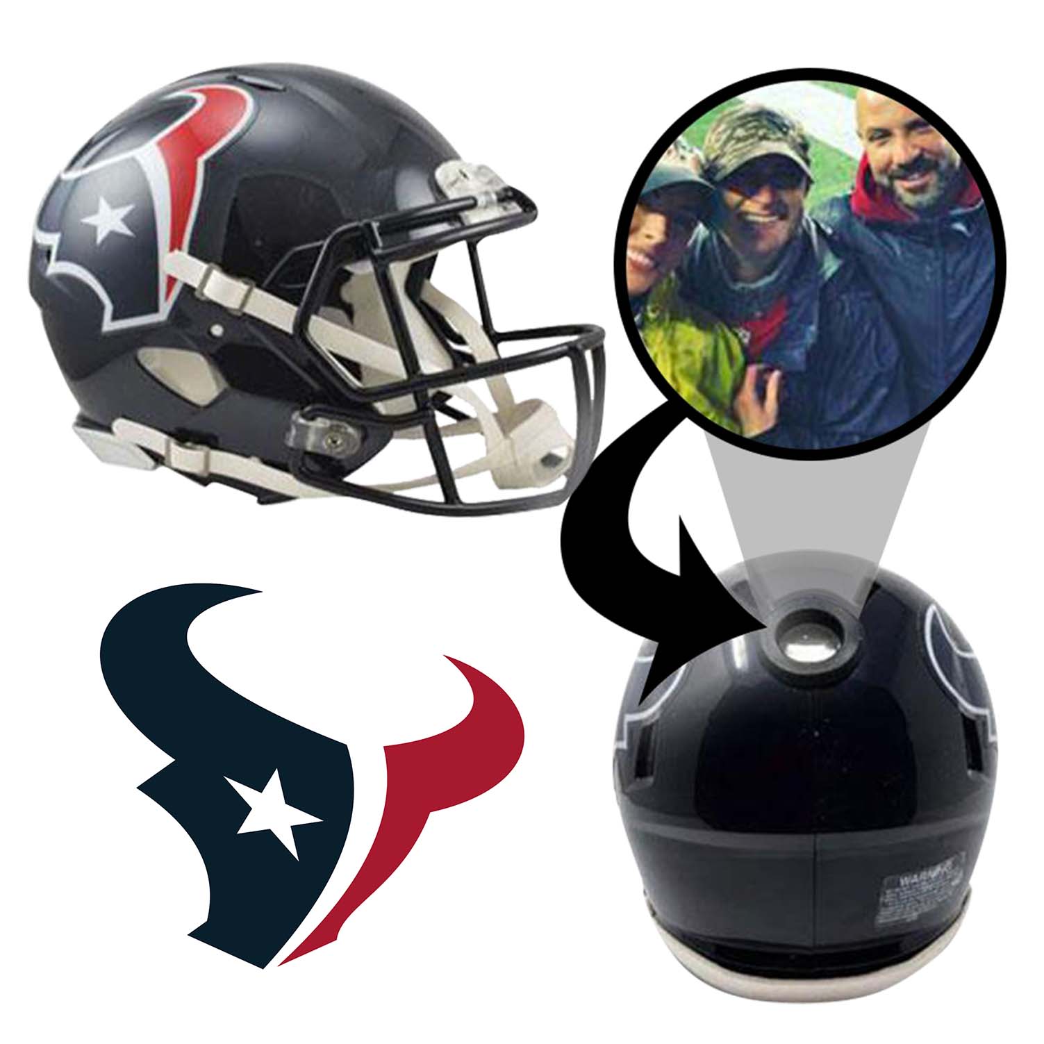 Houston Texans NFL Mini Helmet - Picture Inside
